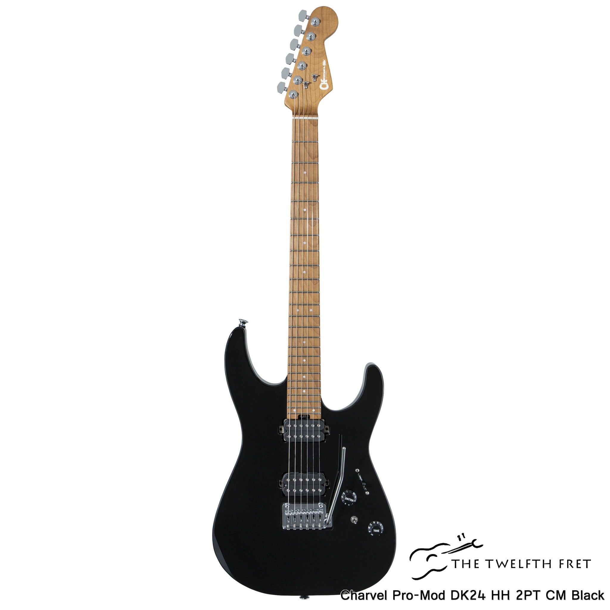 シャーベル　Charvel PRO-MOD DK24 HH 2PT CM 黒 Charvel Pro-Mod DK24 HH 2PT CM Black Electric Guitar - The