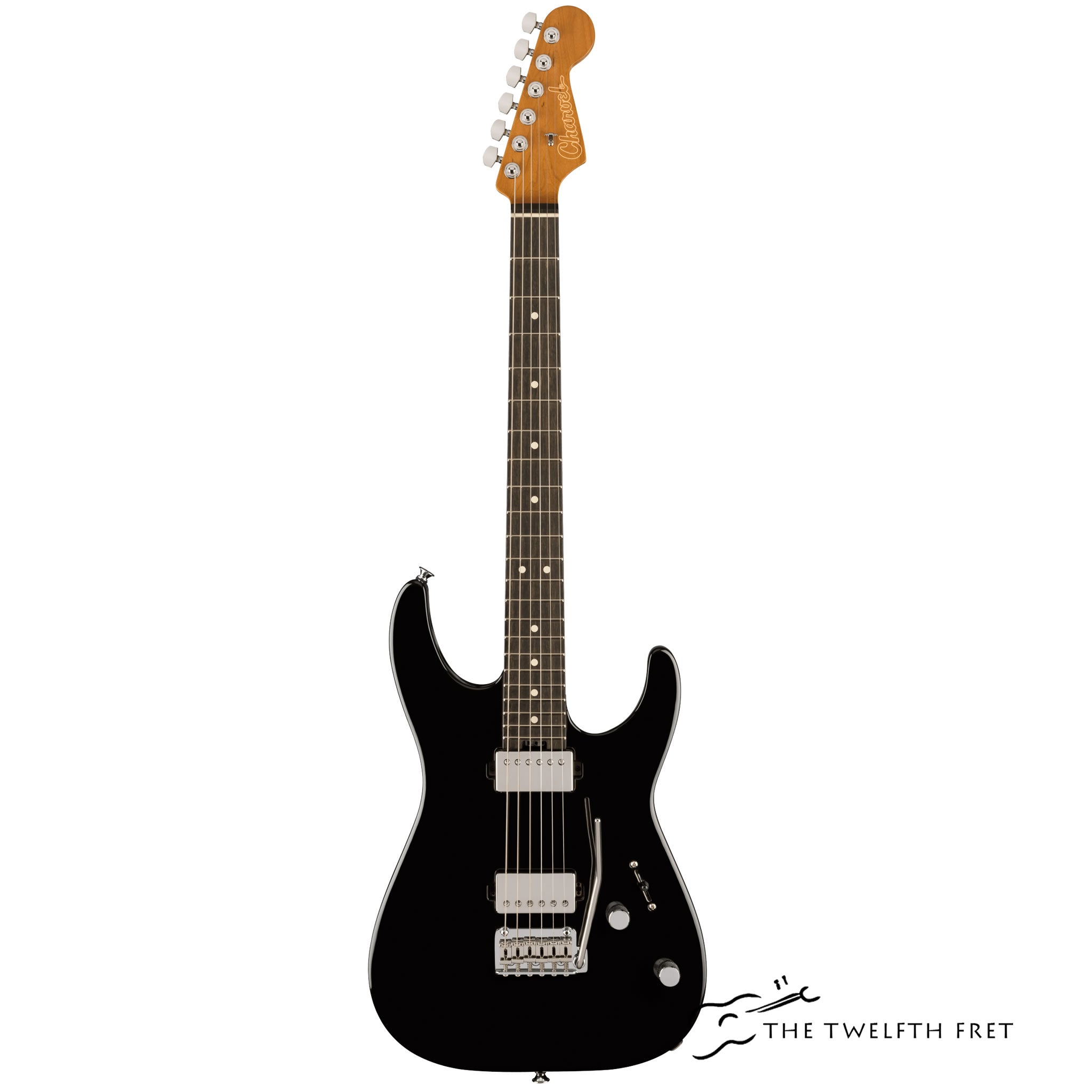 Charvel Super-Stock DKA22 2PT EB, Ebony Fingerboard, Gloss Black