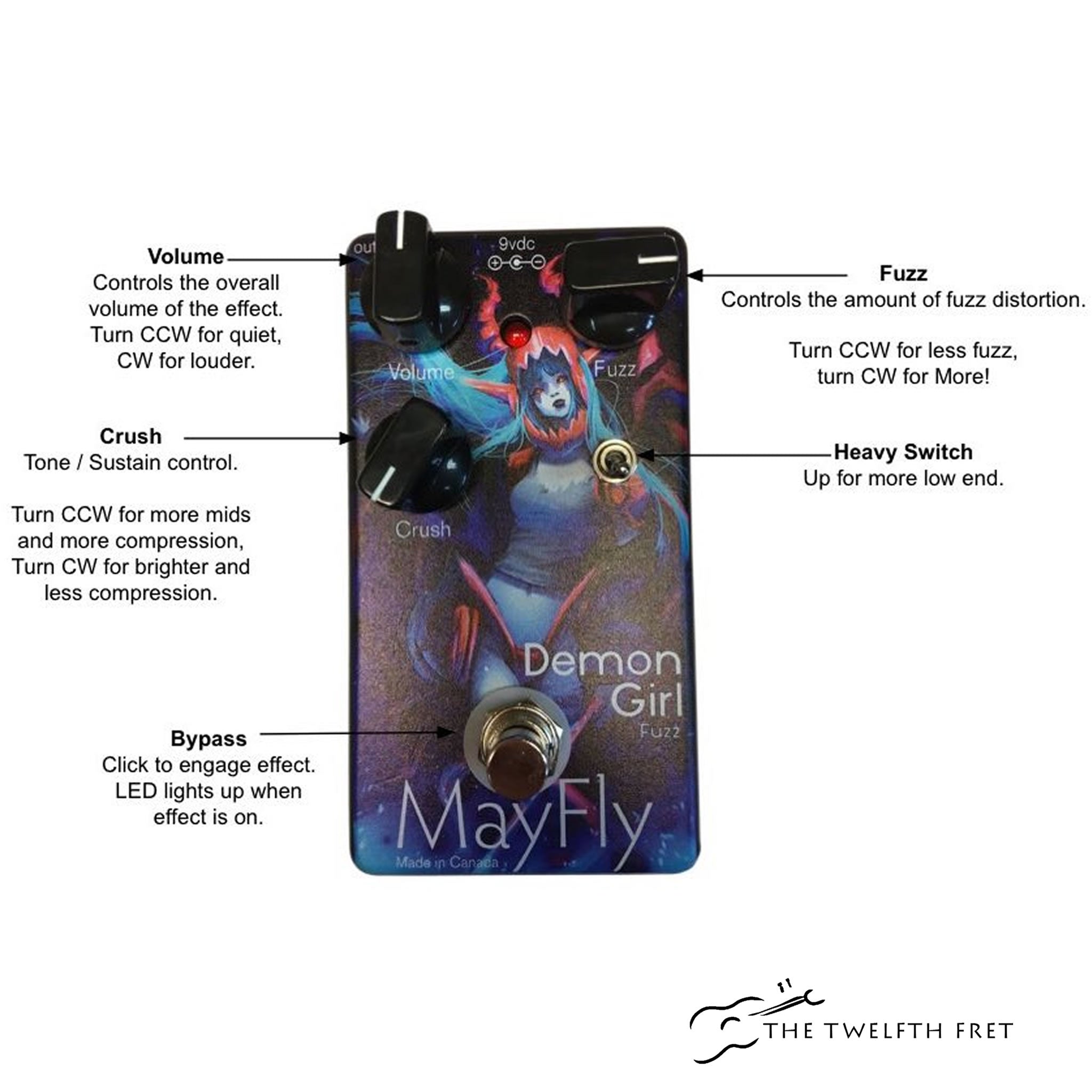 MayFly Demon Girl Fuzz Pedal - The Twelfth Fret