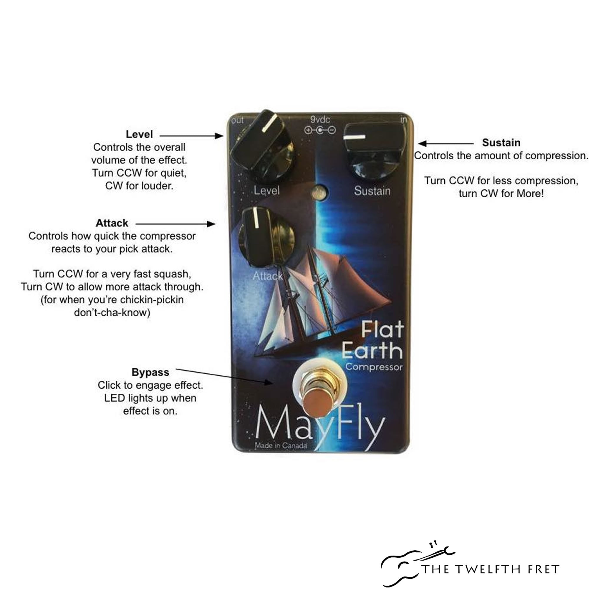 MayFly Flat Earth Compressor Pedal