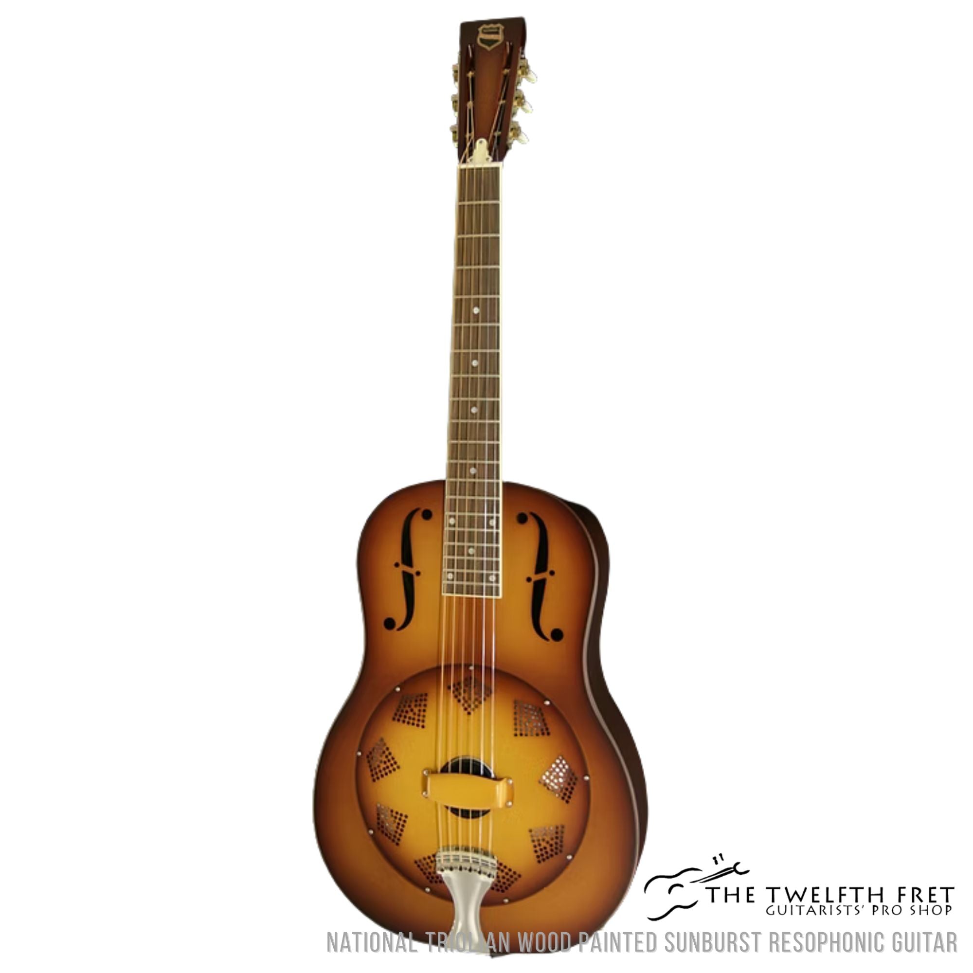 National Triolian Wood Painted Sunburst Resophonic Guitar - The Twelfth Fret
