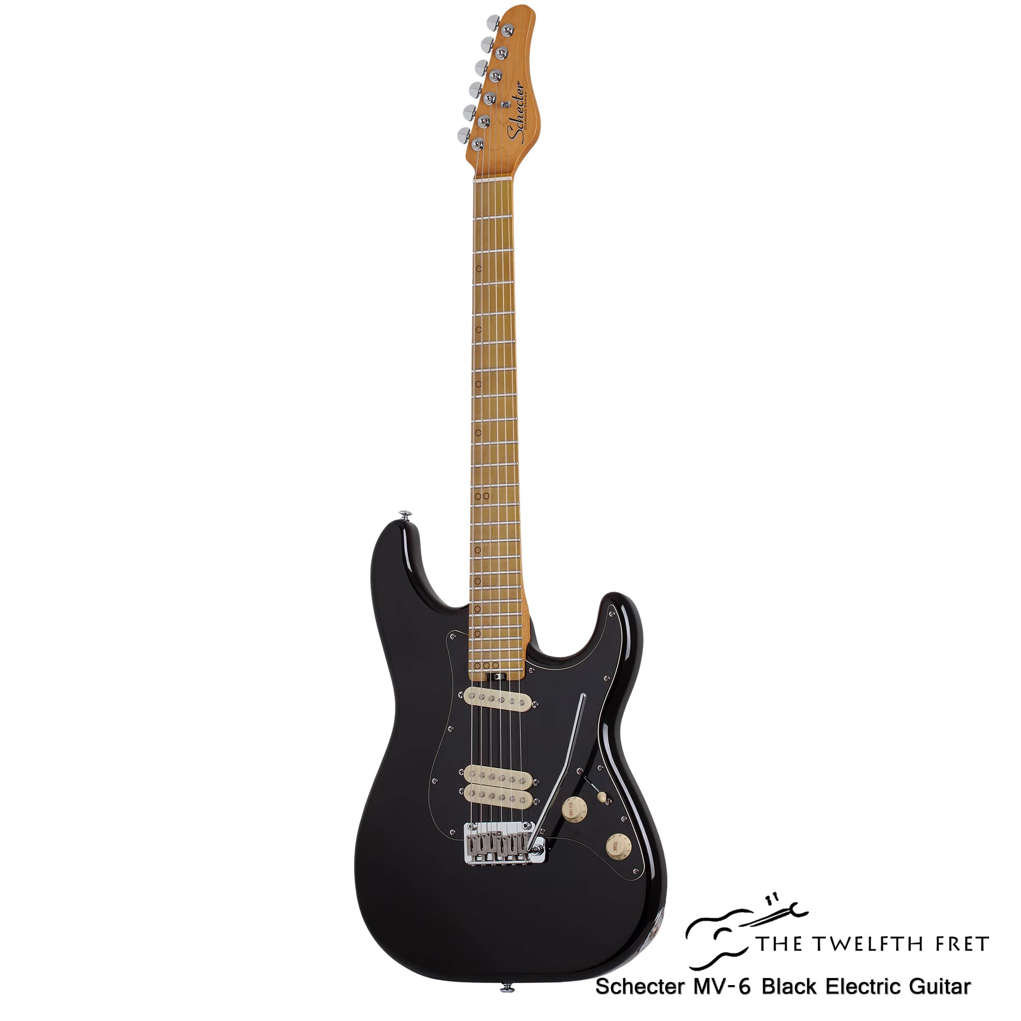 Schecter MV-6 Black Electric Guitar - The Twelfth Fret