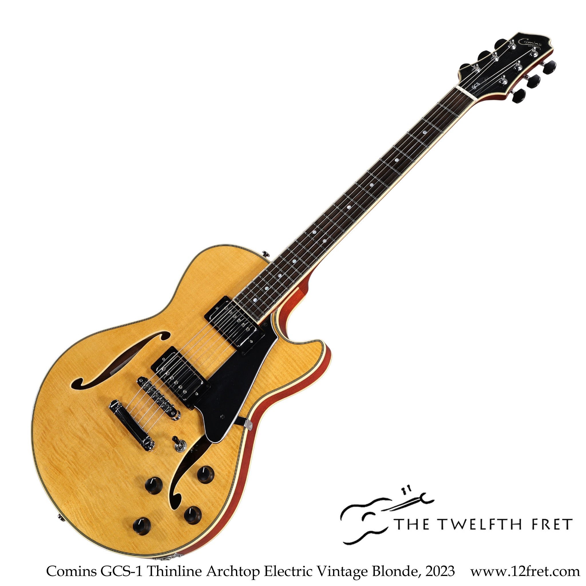 Comins GCS-1 Thinline Archtop Electric Vintage Blonde, 2023 - The Twelfth Fret