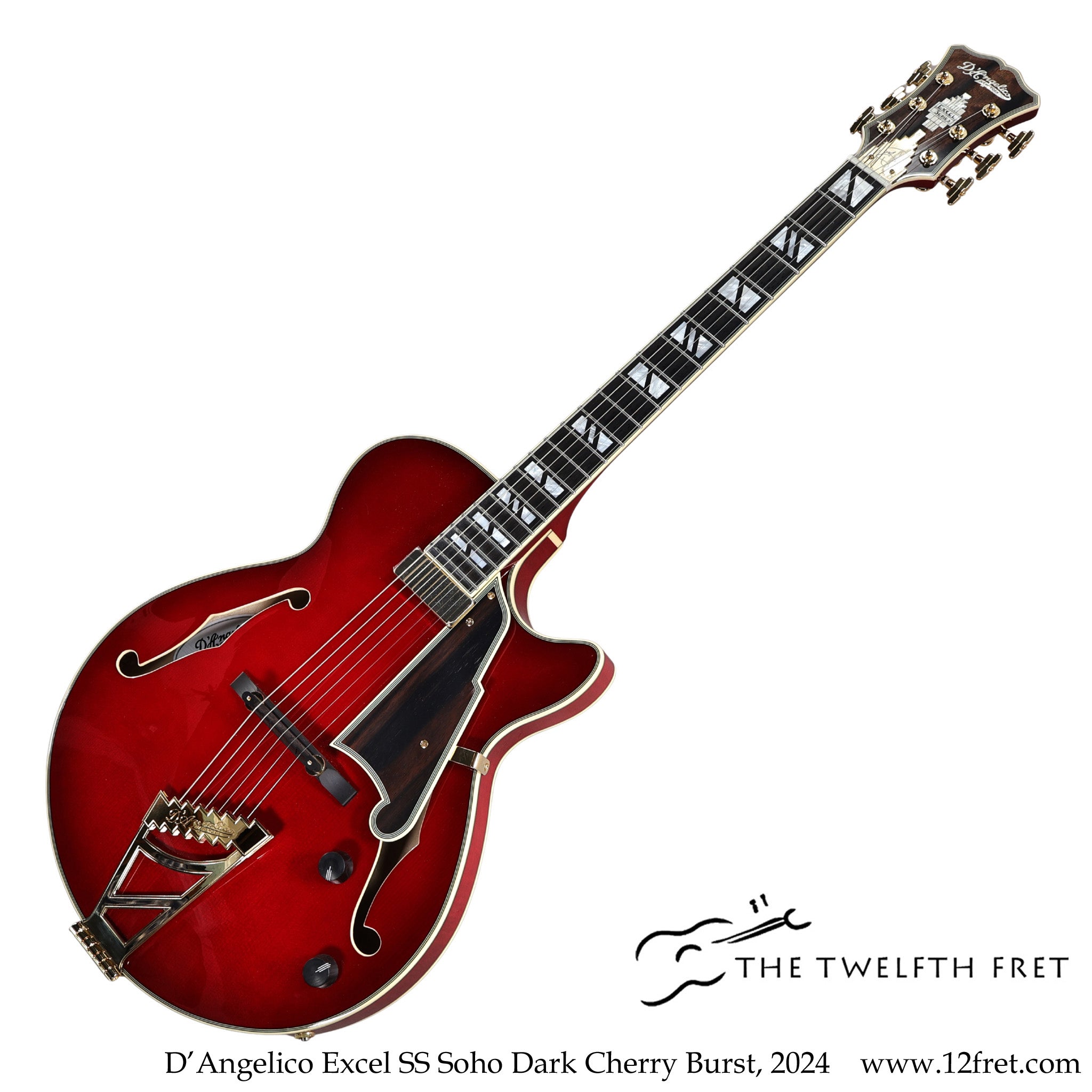D'Angelico Excel SS Soho Dark Cherry Burst, 2024 - The Twelfth Fret