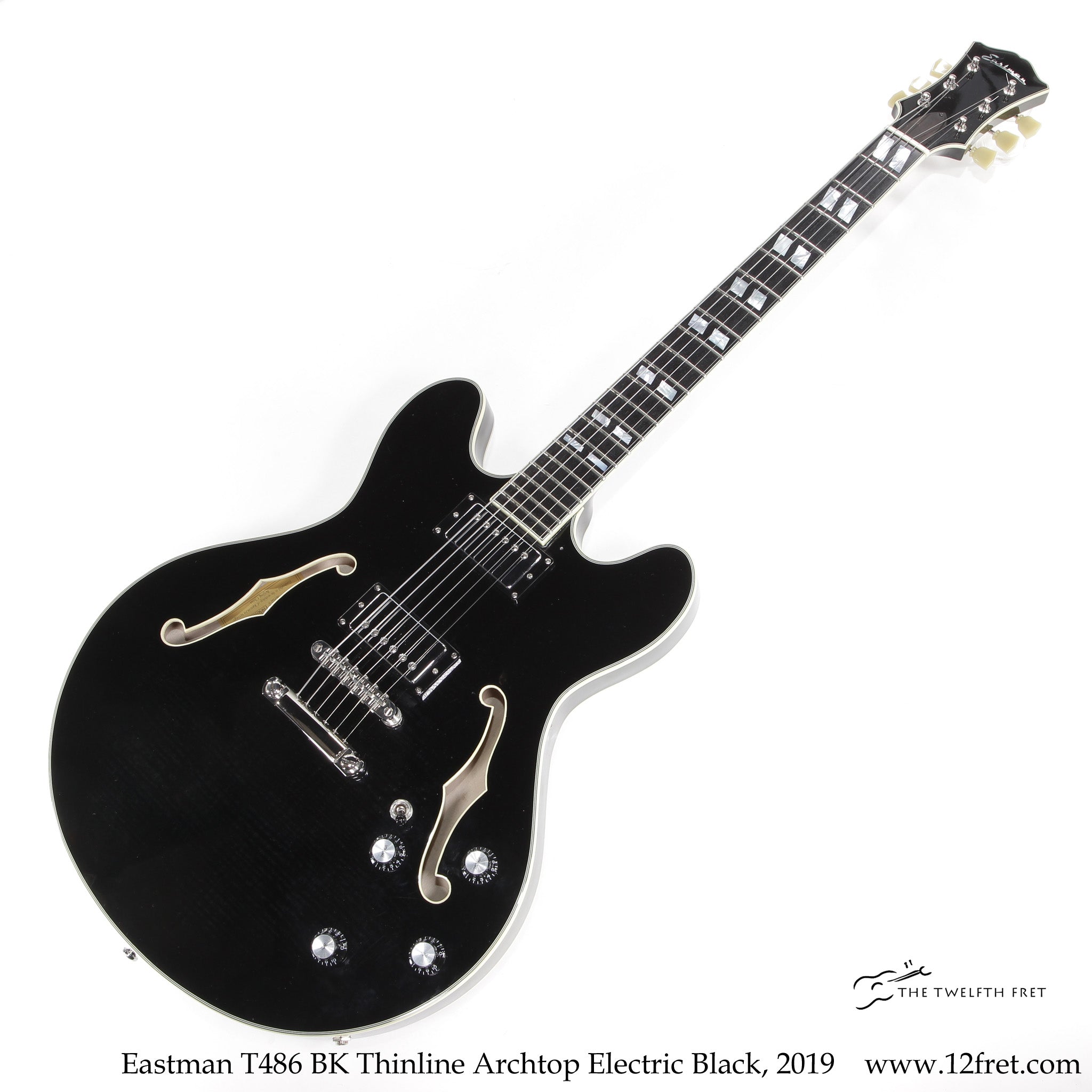 Eastman T486 BK Thinline Archtop Electric Black, 2019 - The Twelfth Fret