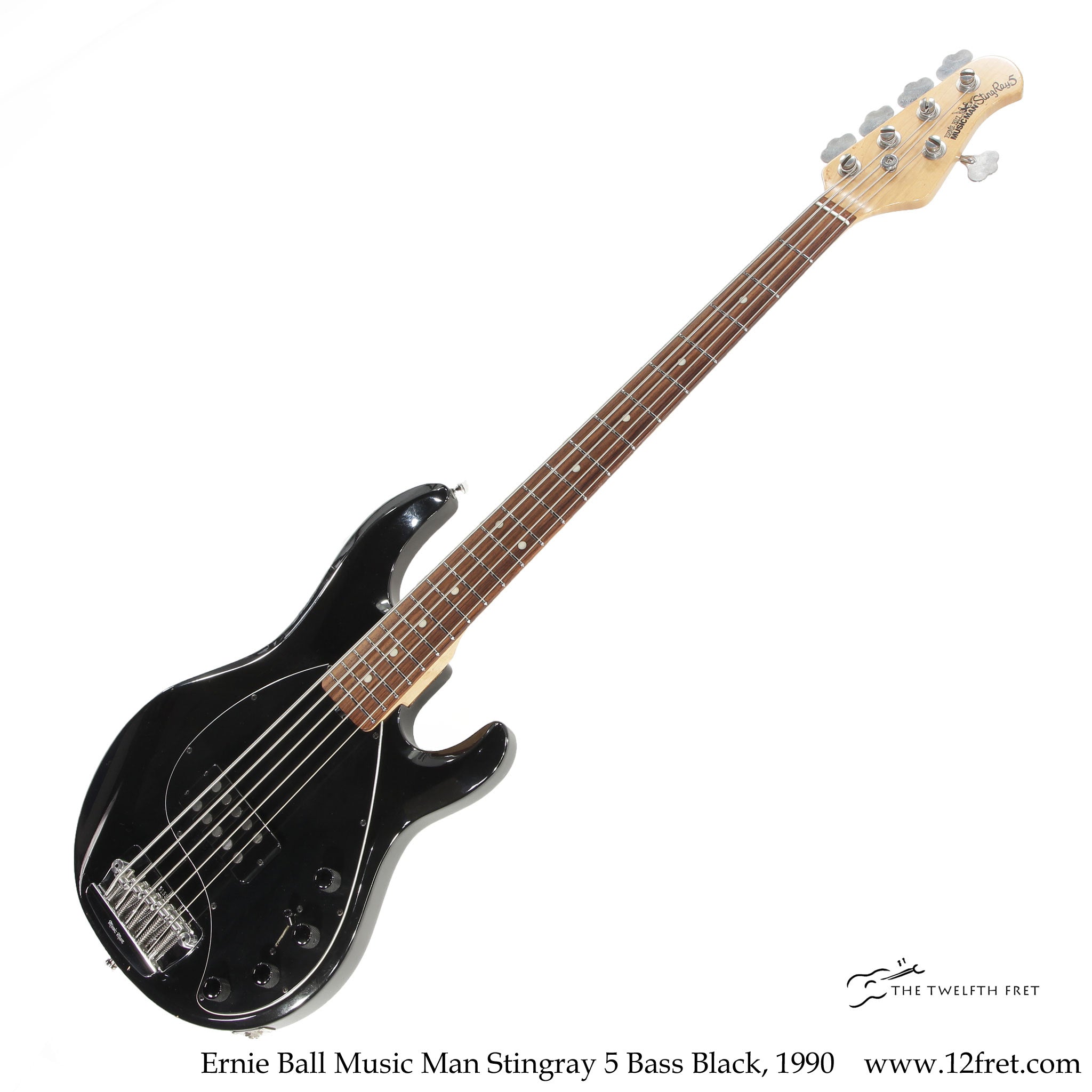 Ernie Ball Music Man Stingray 5 Bass Guitar Black, 1990 - The 