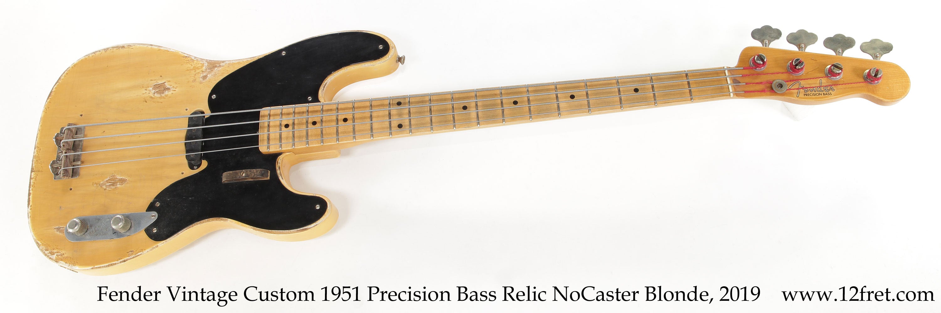 Fender Vintage Custom 1951 Precision Bass Relic NoCaster Blonde, 2019 - The Twelfth Fret