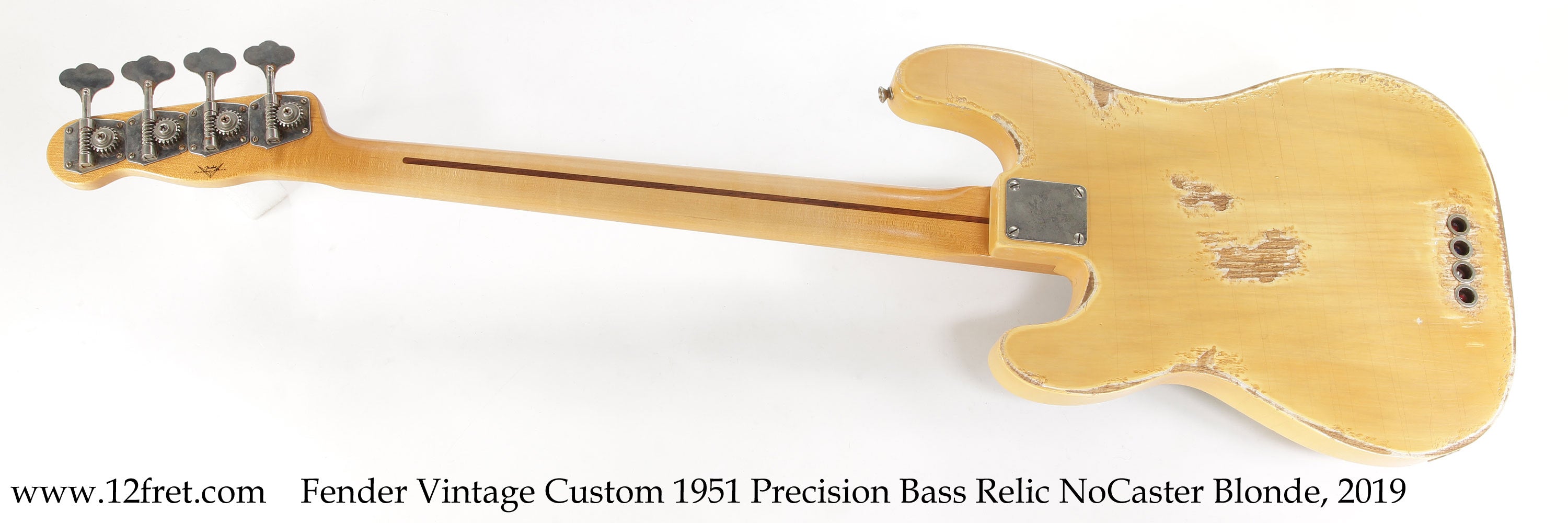 Fender Vintage Custom 1951 Precision Bass Relic NoCaster Blonde, 2019  - The Twelfth Fret