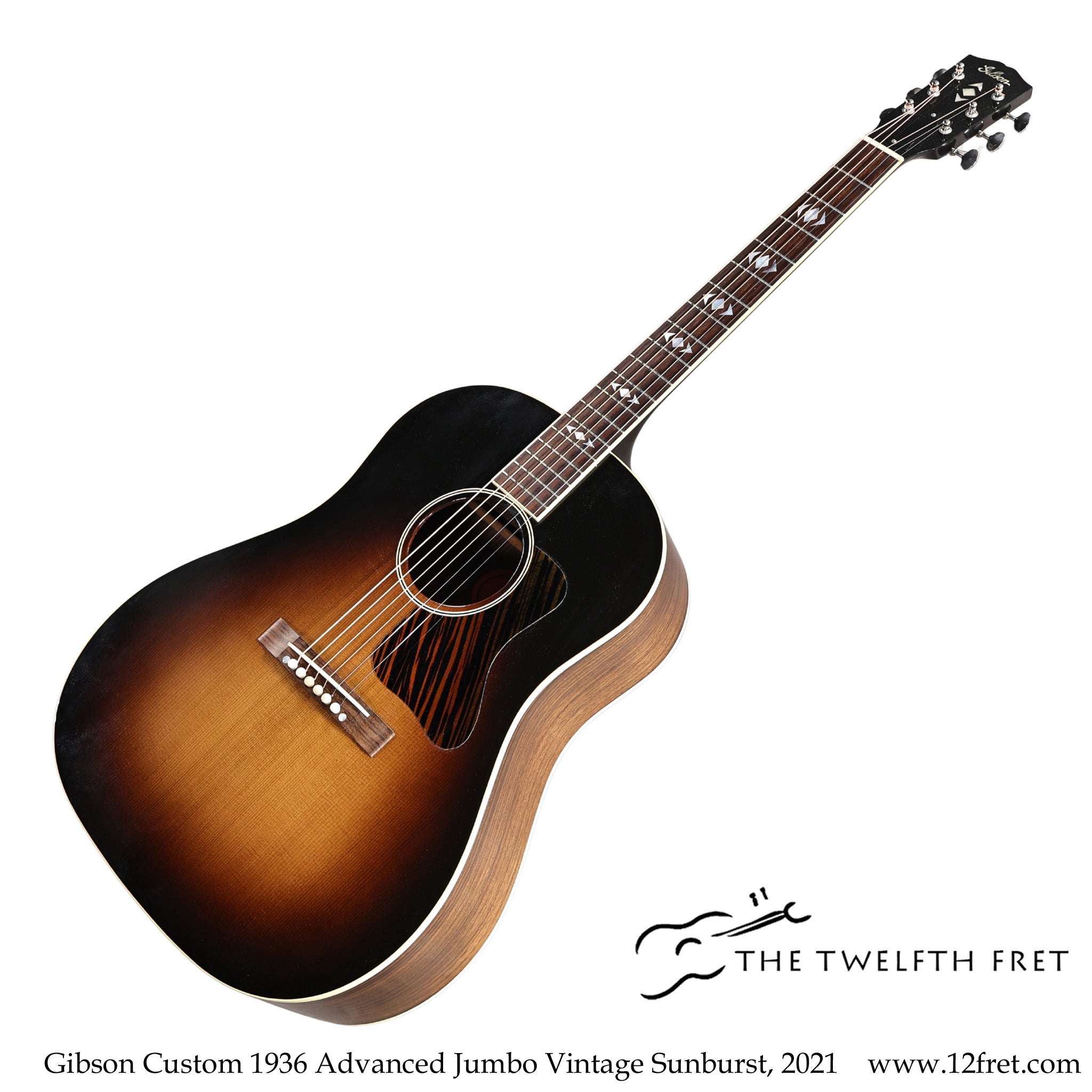 Gibson Custom 1936 Advanced Jumbo Vintage Sunburst, 2021 - The