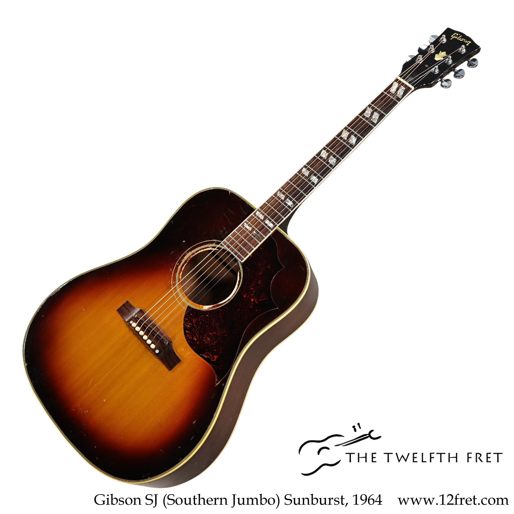 Gibson SJ (Southern Jumbo) Steel String Guitar Sunburst, 1964 - The Twelfth Fret