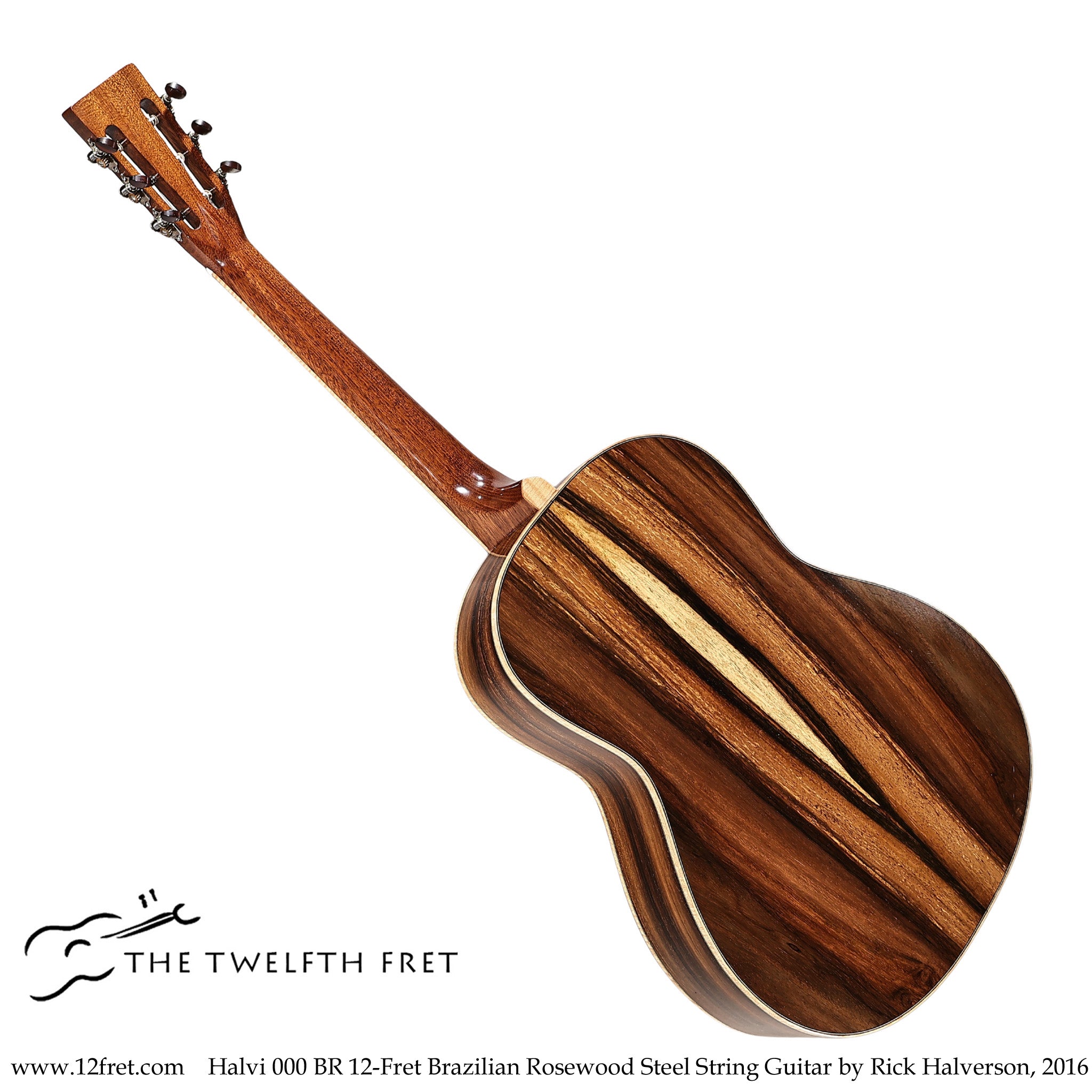 Halvi 000 BR 12-Fret Brazilian Rosewood Steel String Guitar by Rick Halverson, 2016 - The Twelfth Fret
