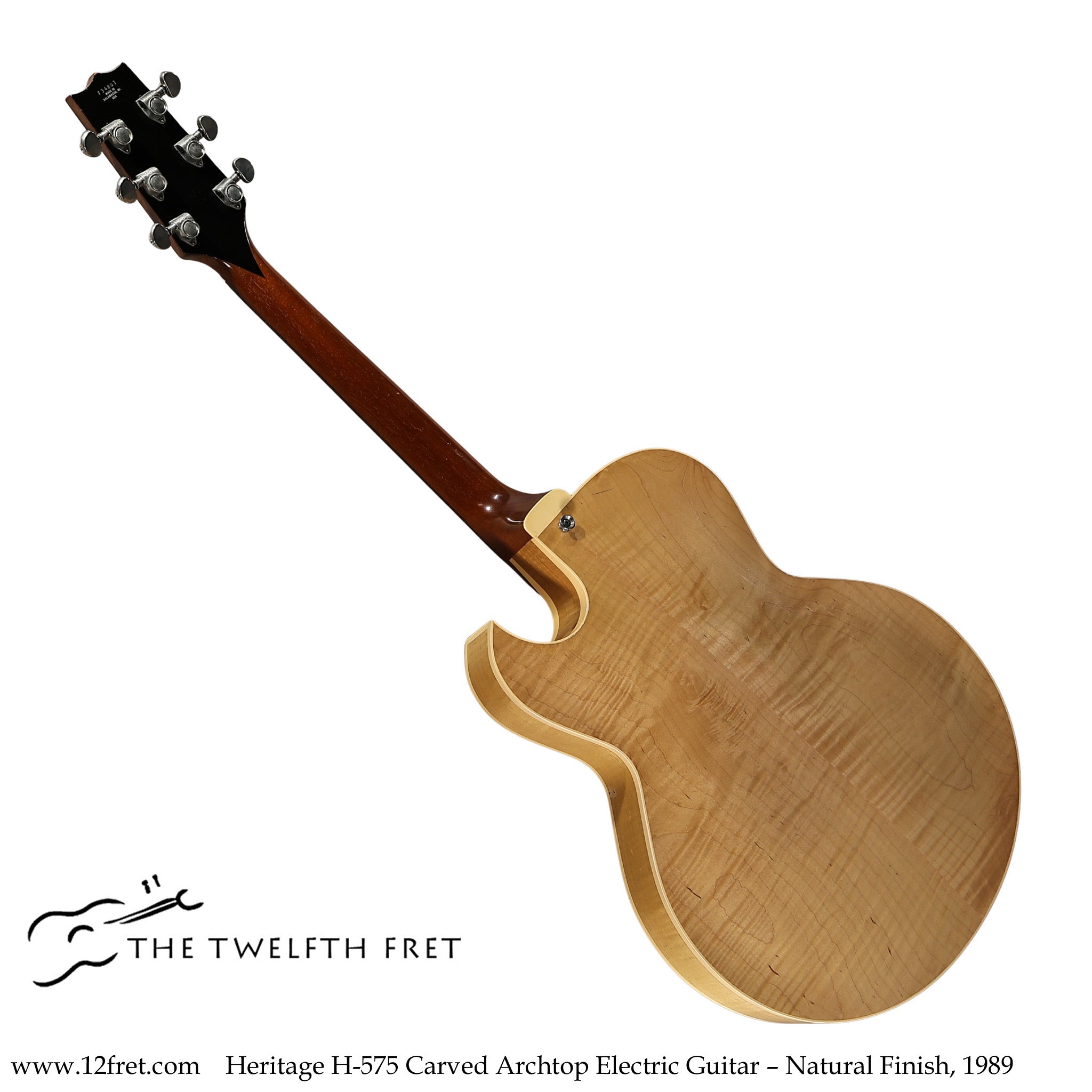 Heritage H-575 Carved Archtop Electric Guitar – Natural Finish, 1989 - The Twelfth Fret