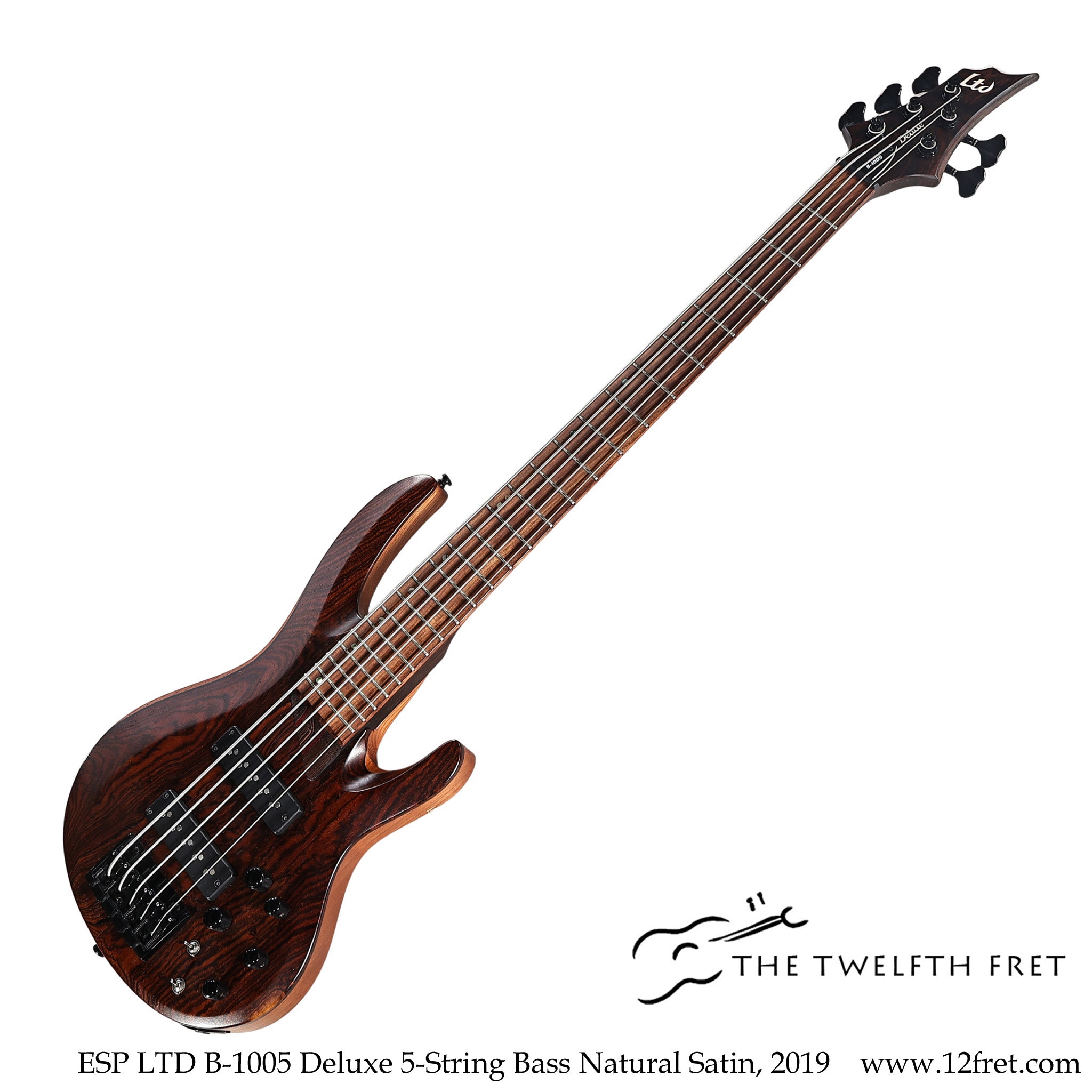 ESP LTD B-1005 Deluxe 5-String Bass Natural Satin, 2019 - The Twelfth Fret