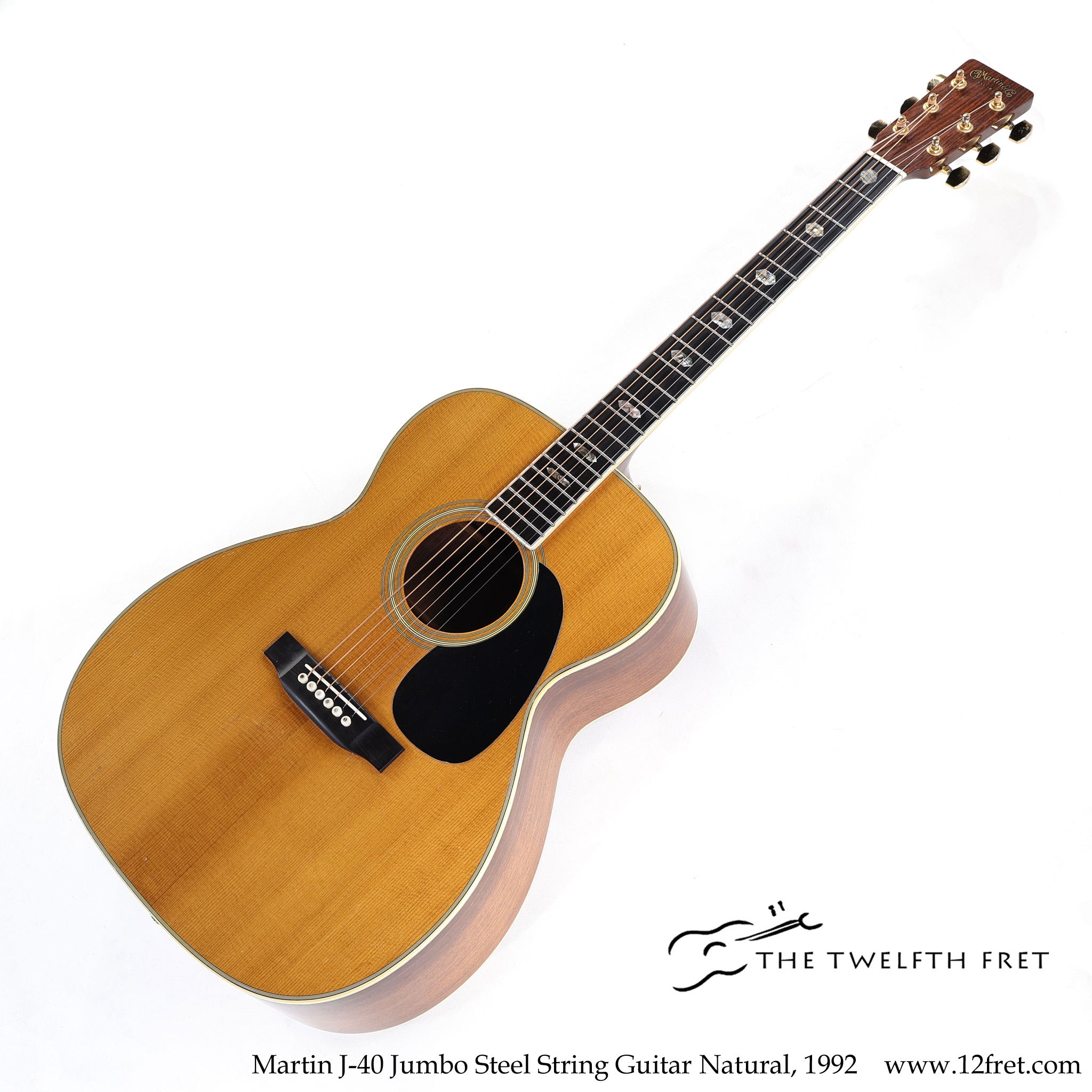 Martin J-40 Jumbo Steel String Guitar Natural, 1992 - The Twelfth Fret