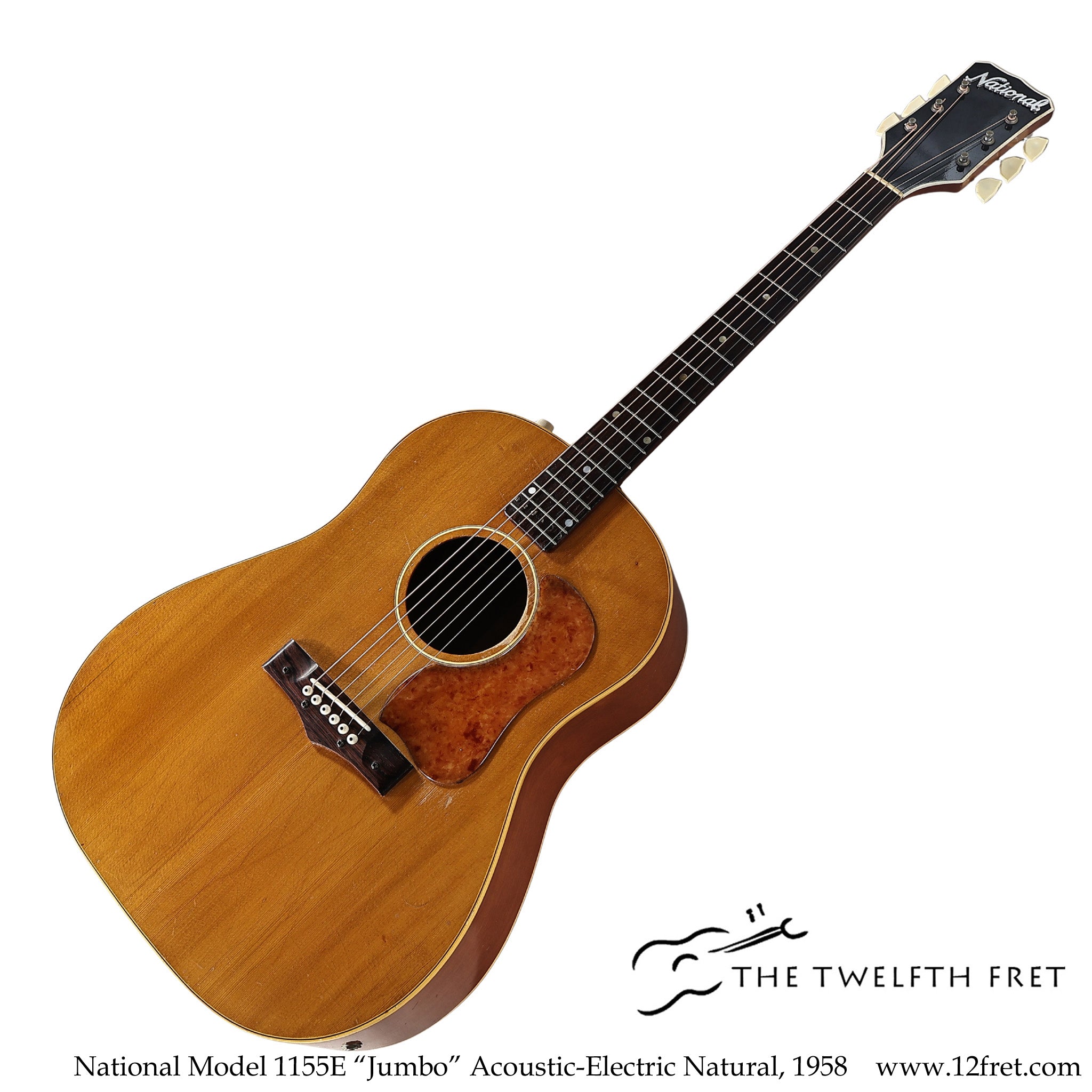 National Model 1155E "Jumbo" Acoustic-Electric Natural, 1958 - The Twelfth Fret