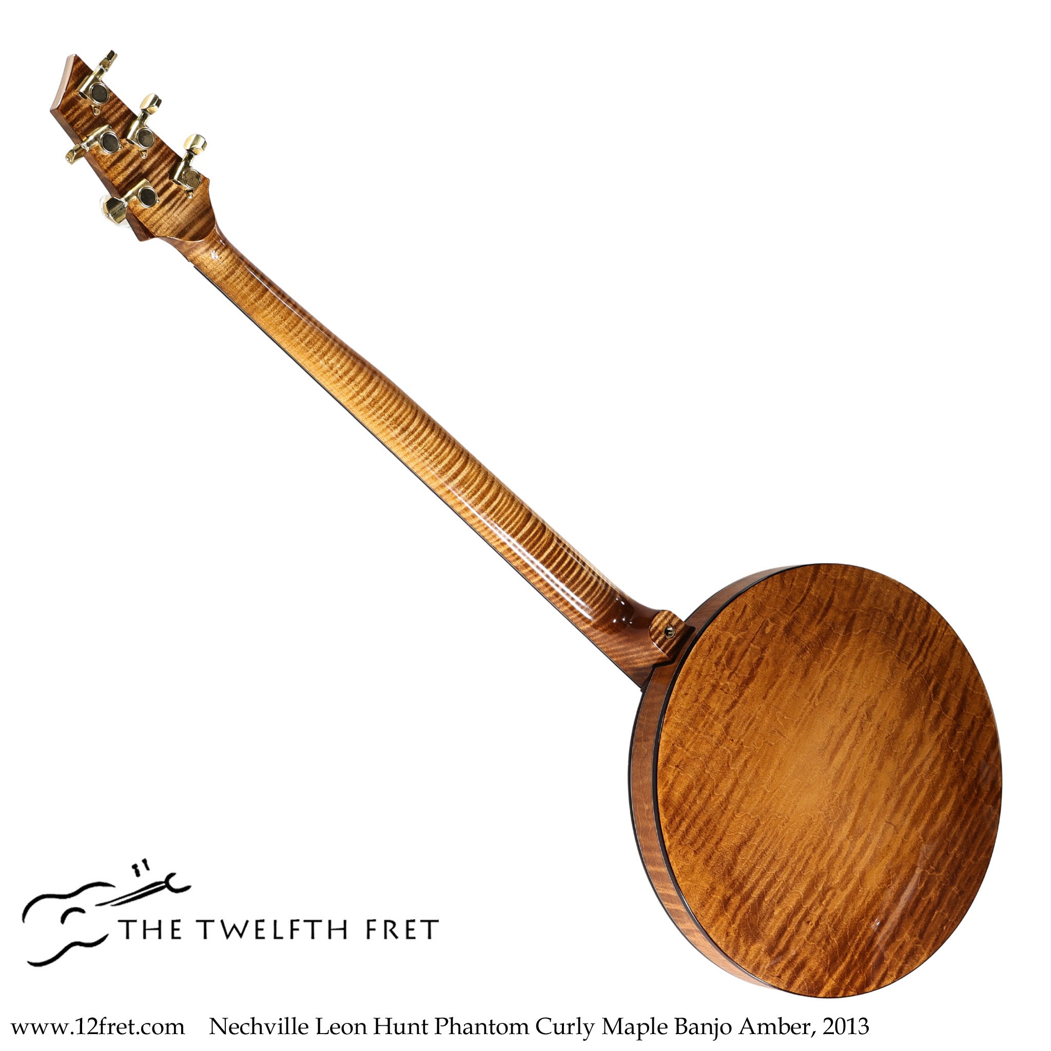 Nechville Leon Hunt Phantom Curly Maple Banjo Amber, 2013 - The Twelfth Fret