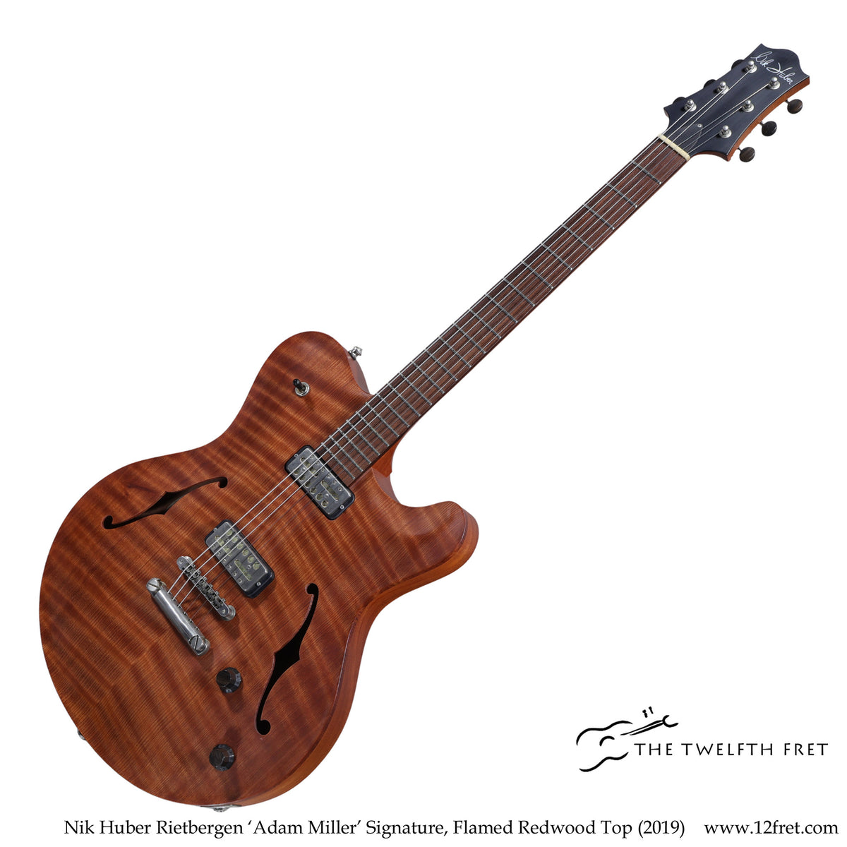 Nik Huber Rietbergen 'Adam Miller' Signature, Flamed Redwood Top (2019) - The Twelfth Fret