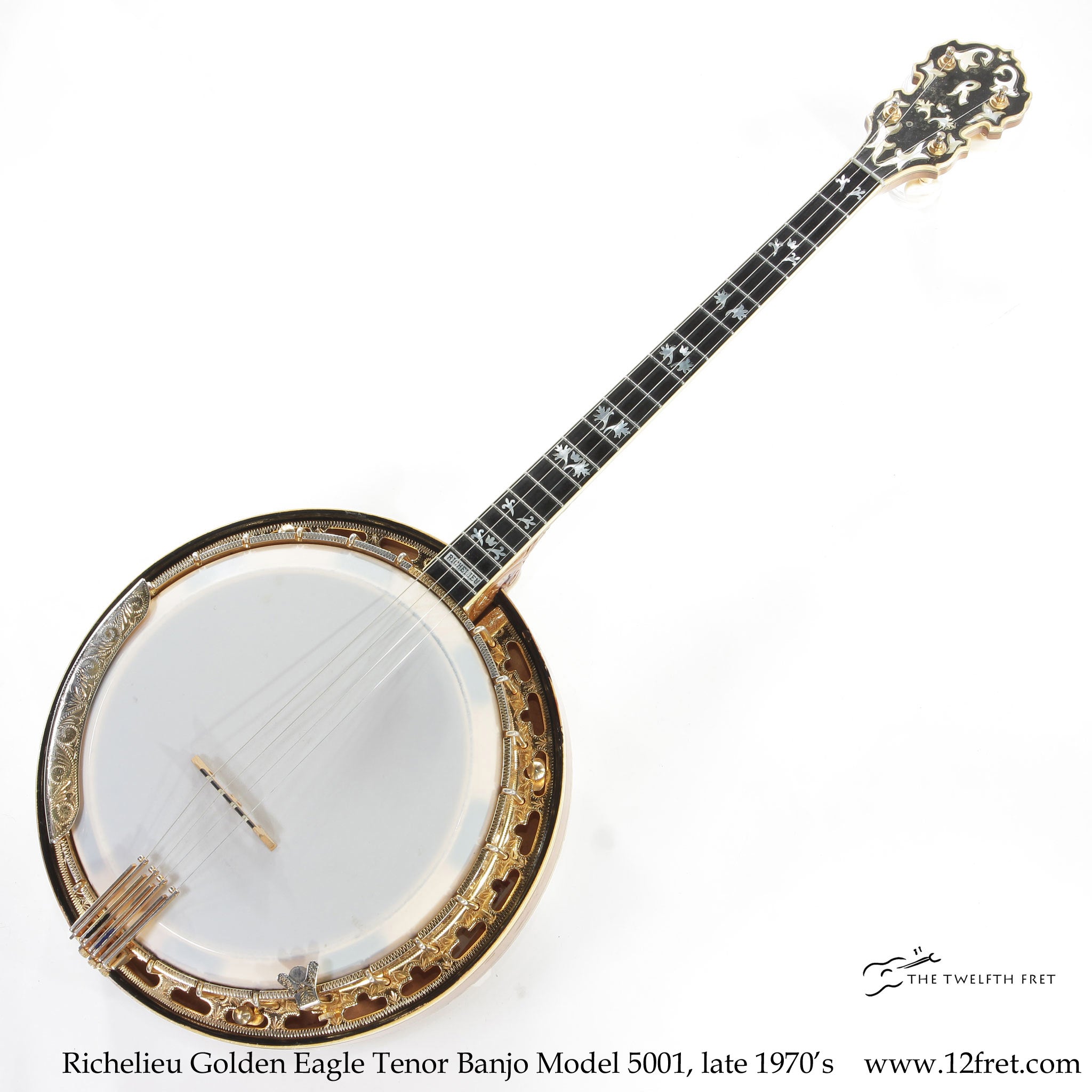 Richelieu Golden Eagle Tenor Banjo Model 5001, late 1970's - The Twelfth Fret