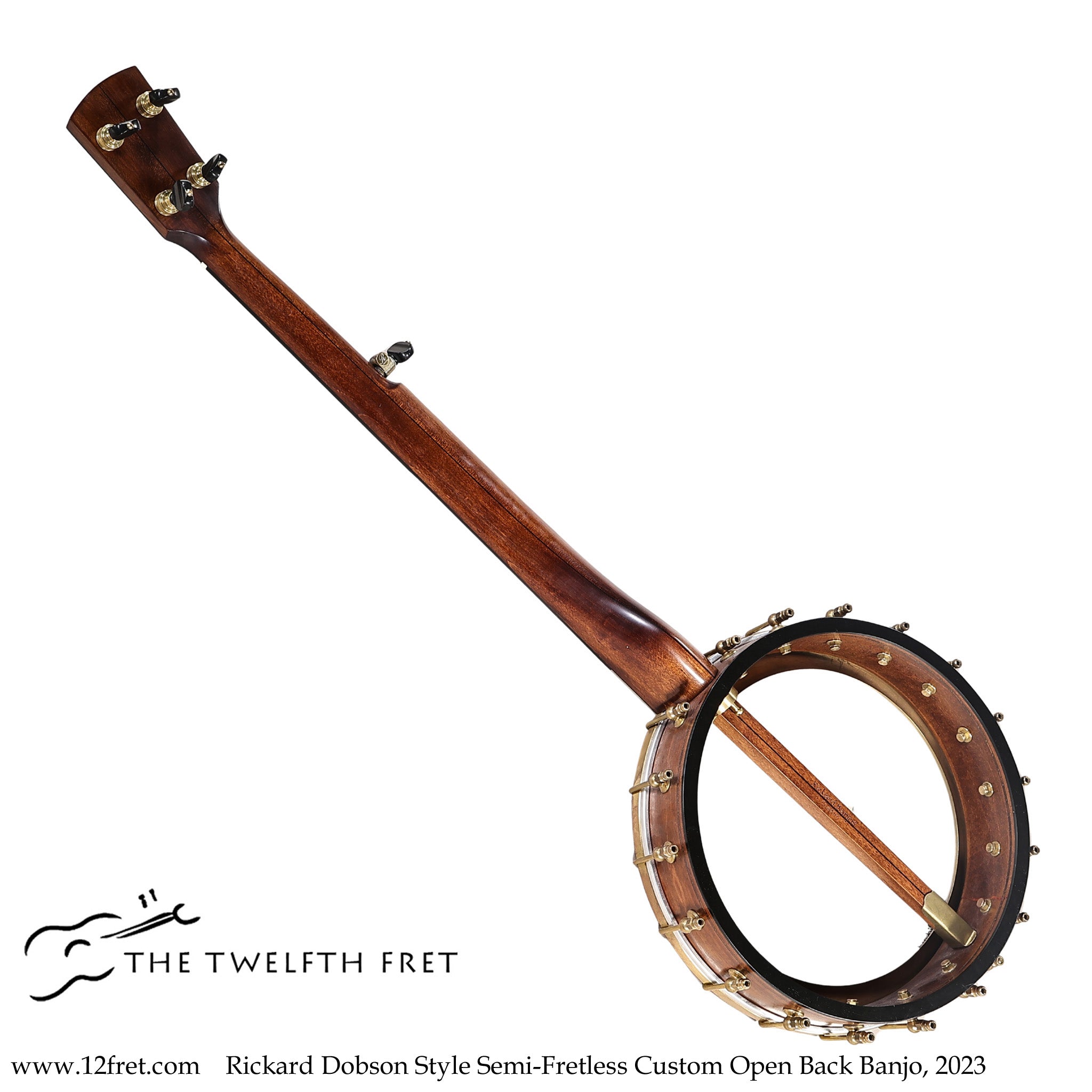 Rickard Dobson Style Semi-Fretless Custom Open Back Banjo, 2023 - The Twelfth Fret