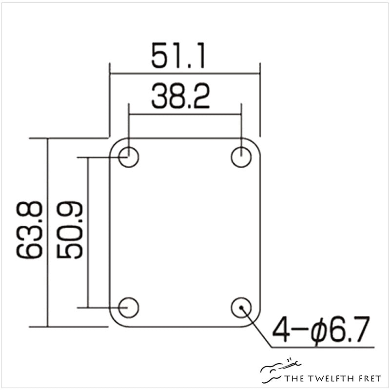 4 Hole Metal Neck Plate - The Twelfth Fret