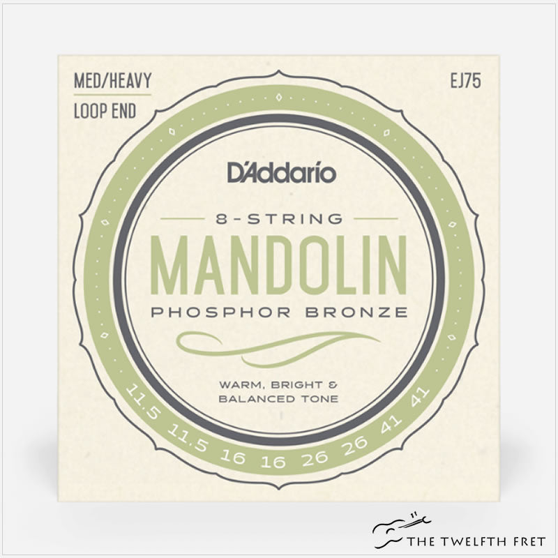 D'Addario Phosphor Bronze Mandolin Strings (EJ75) - The Twelfth Fret