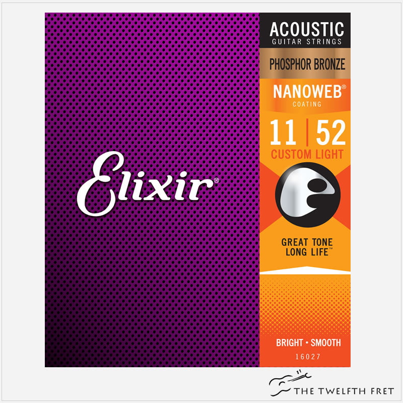 Elixir Phosphor Bronze 16027 - Custom Light (11-52) - Shop The Twelfth Fret