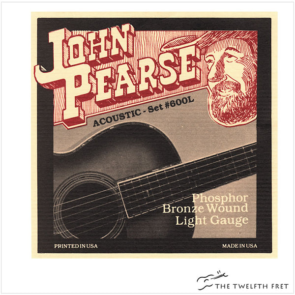 John Pearse Acoustic Guitar Strings (600L) Light Gauge - Shop The Twelfth Fret