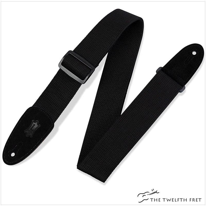 Levy's MC8 Cotton Guitar Strap (BLACK) - The Twelfth Fret