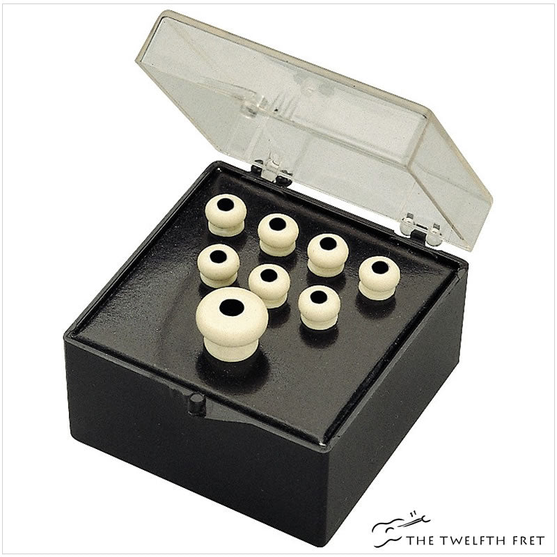 Martin Bridge and End Pin Set Acoustic Guitar (WHITE W/ BLACK DOTS) - The Twelfth Fret