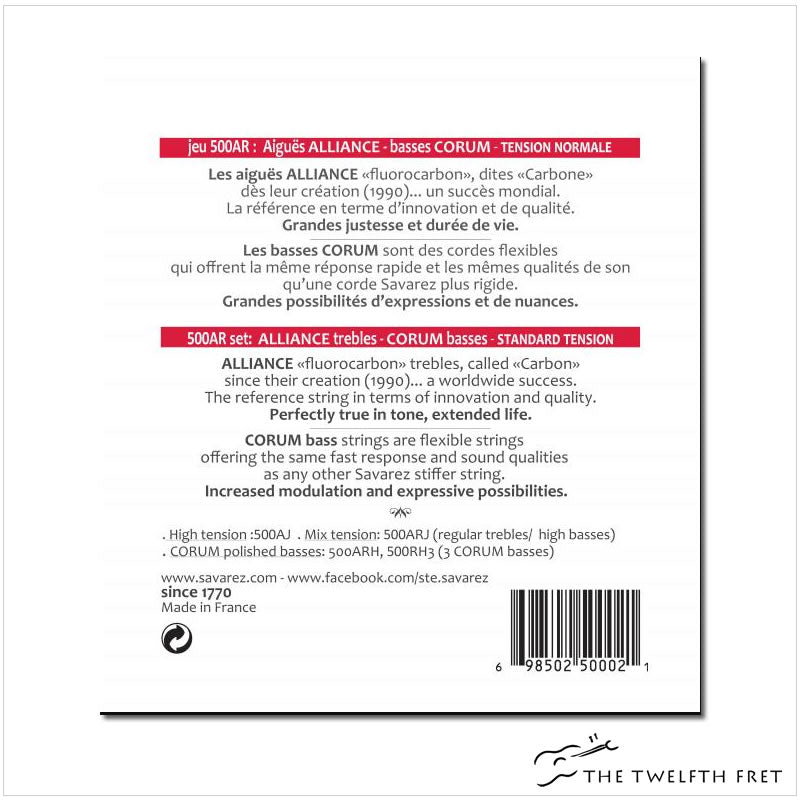 Savarez Alliance Corum Classical Guitar Strings - Shop The Twelfth Fret