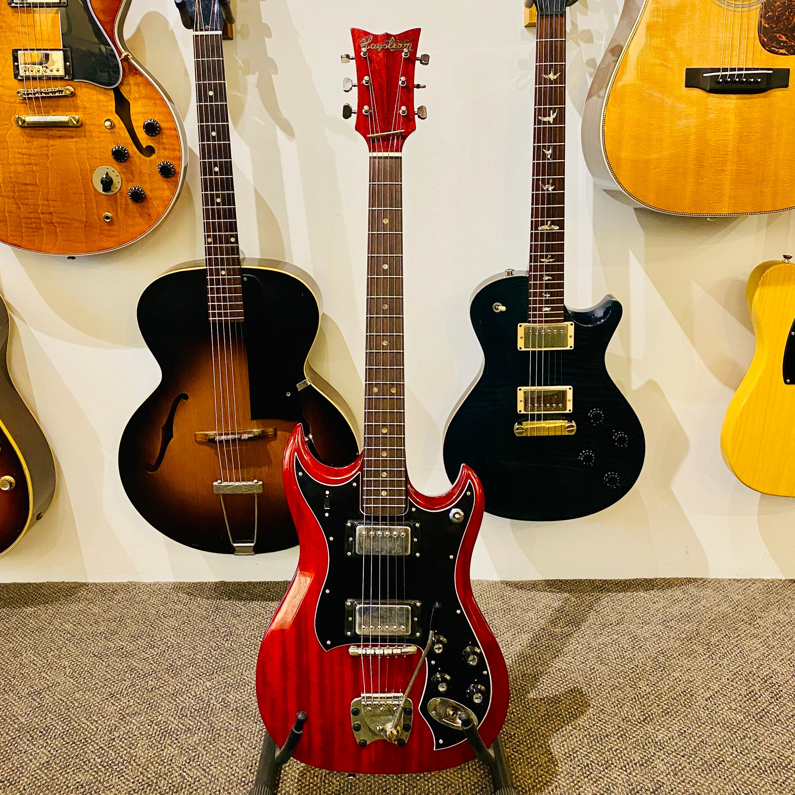 Hagstrom HIIN Red Electric Guitar, 1971 [USED]