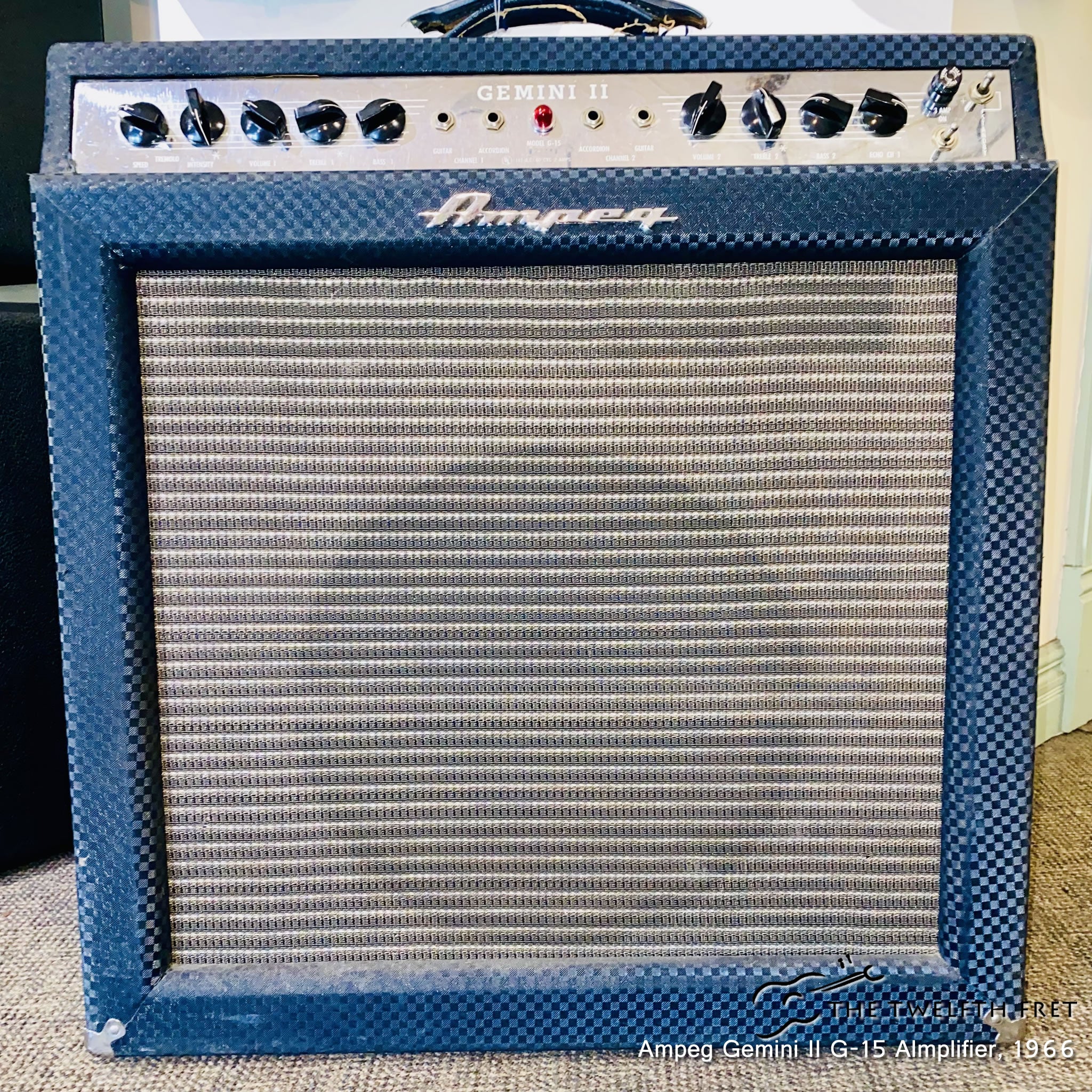 Ampeg Gemini II G-15 Amplifier, 1966 - [USED] - The Twelfth Fret