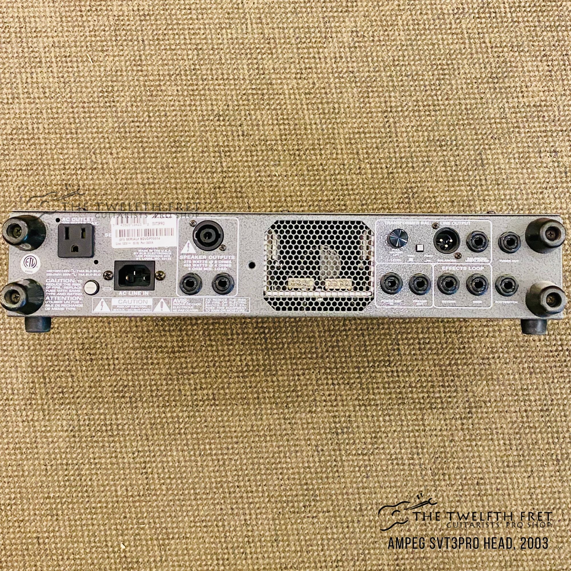 Ampeg SVT3PRO Head, 2003 - The Twelfth Fret