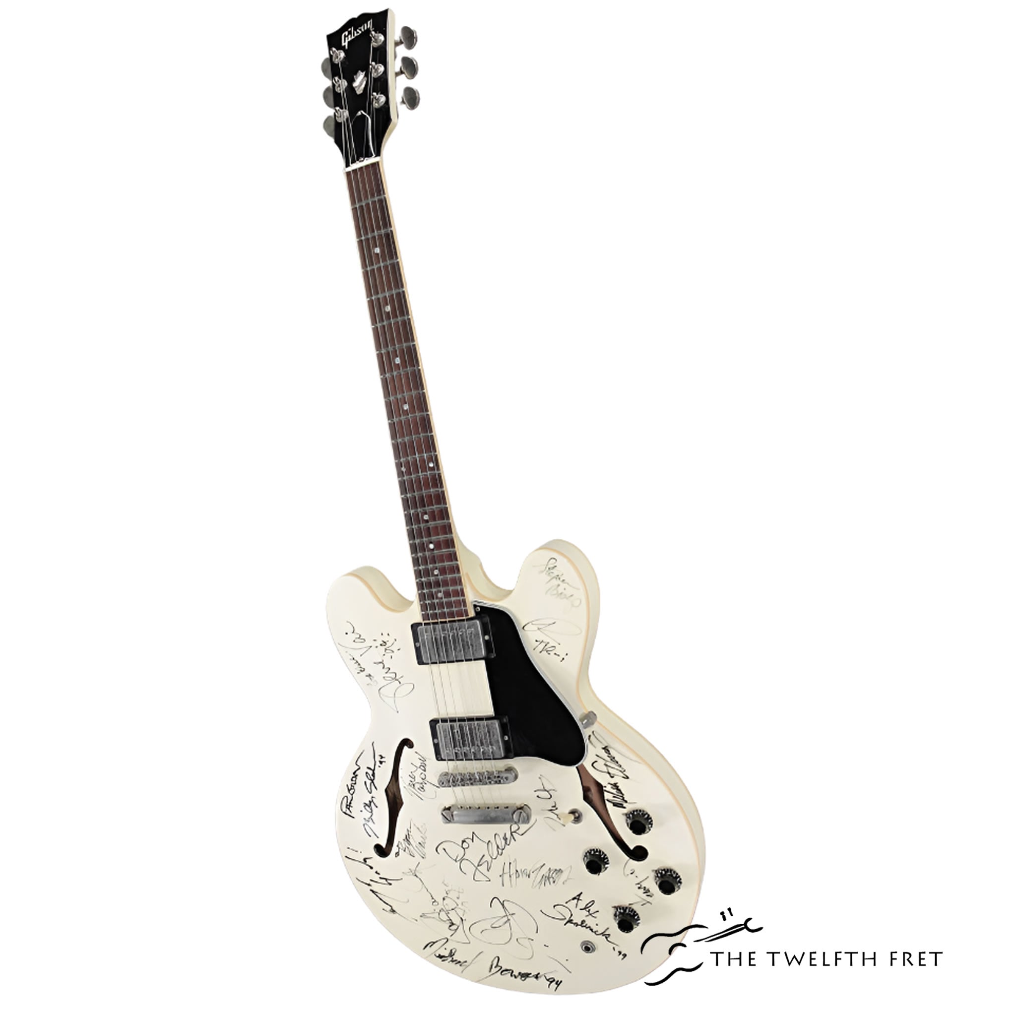 Autographed Gibson ES-335 Dot Alpine White, 1991 - The Twelfth Fret