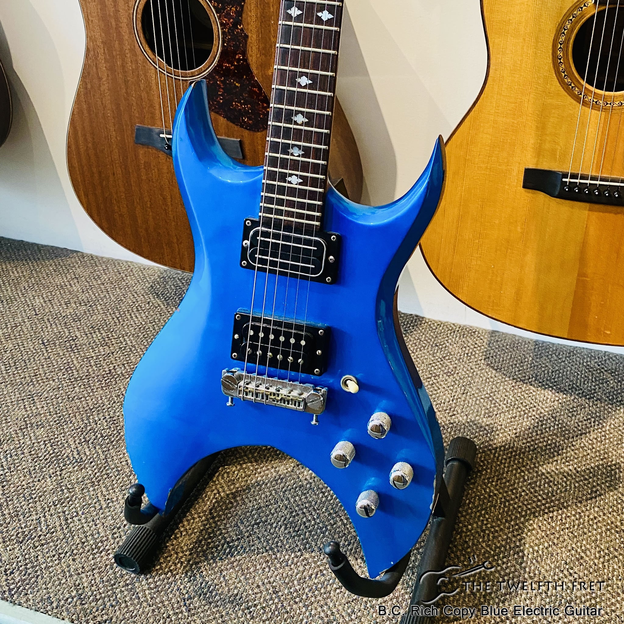 B.C. Rich Copy Blue Electric Guitar - The Twelfth Fret