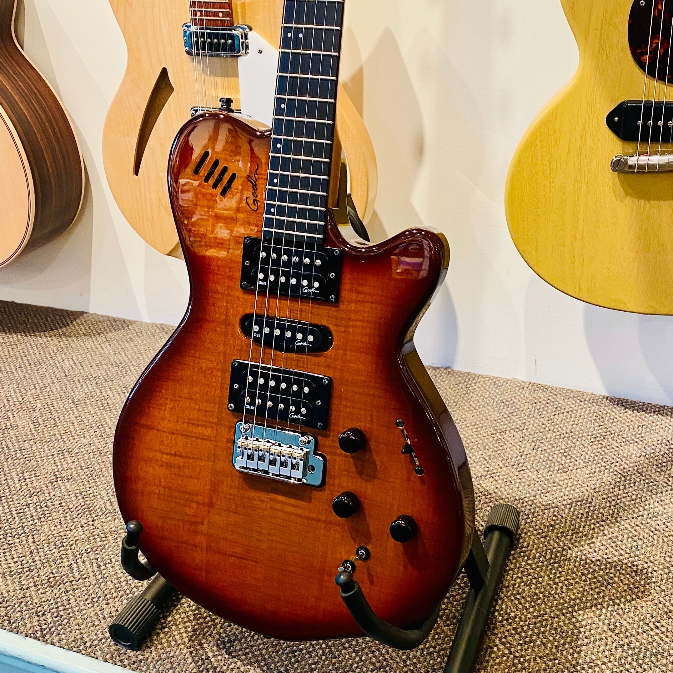Godin XTSA Burst Flame Electric Guitar 2014 [USED]