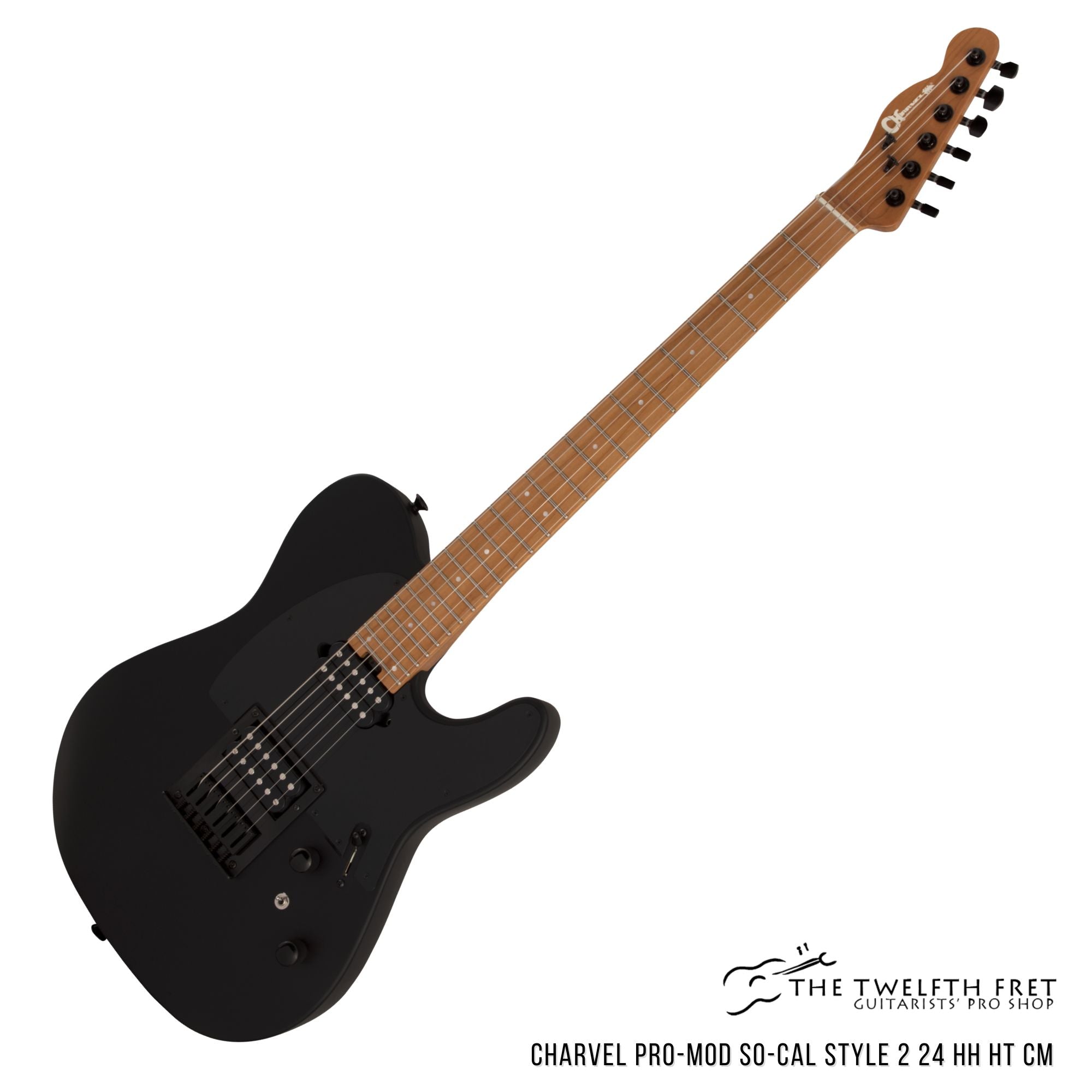 Charvel Pro-Mod So-Cal Style 2 24 HH HT CM Satin Black Electric Guitar - The Twelfth Fret