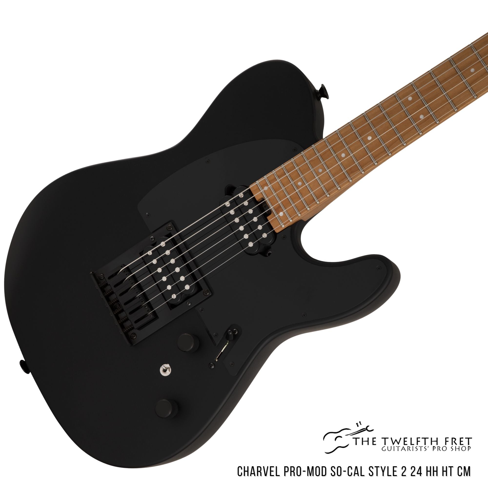 Charvel Pro-Mod So-Cal Style 2 24 HH HT CM Satin Black Electric Guitar - The Twelfth Fret