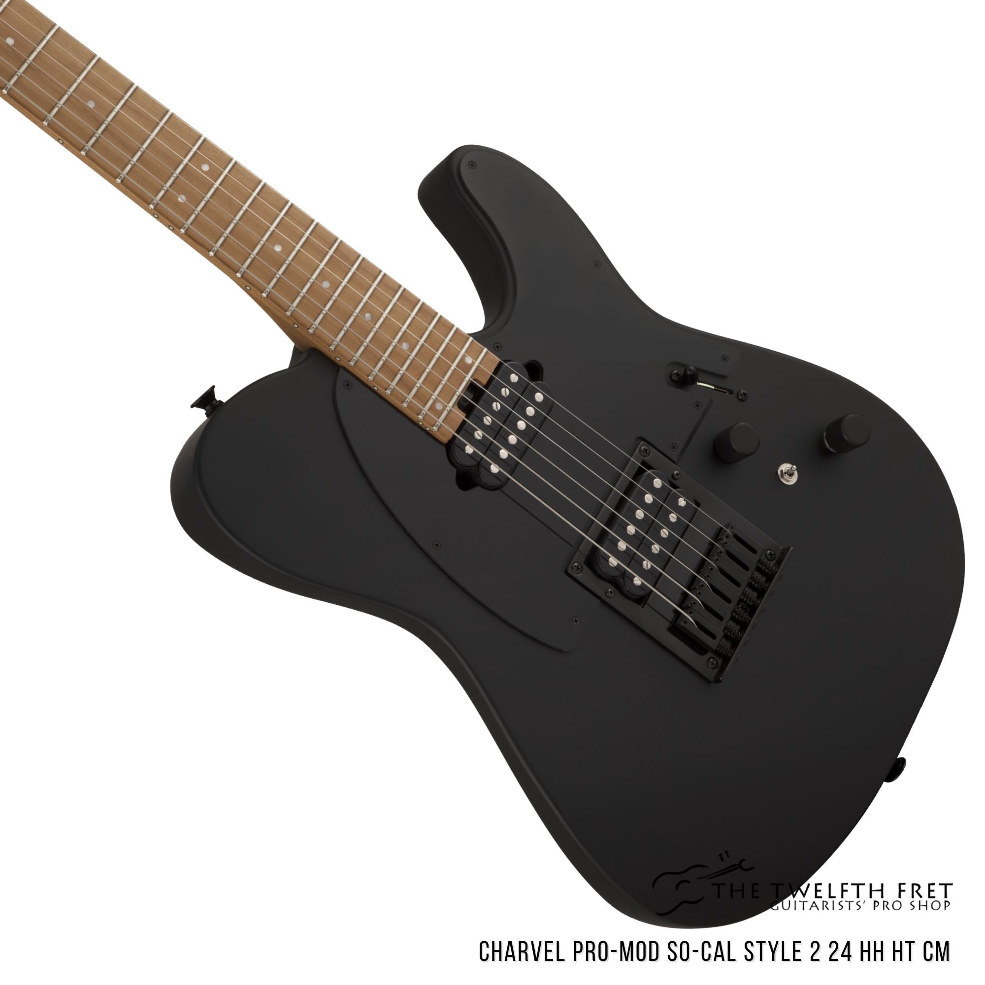 Charvel Pro-Mod So-Cal Style 2 24 HH HT CM Satin Black Electric Guitar - The Twelfth Fret