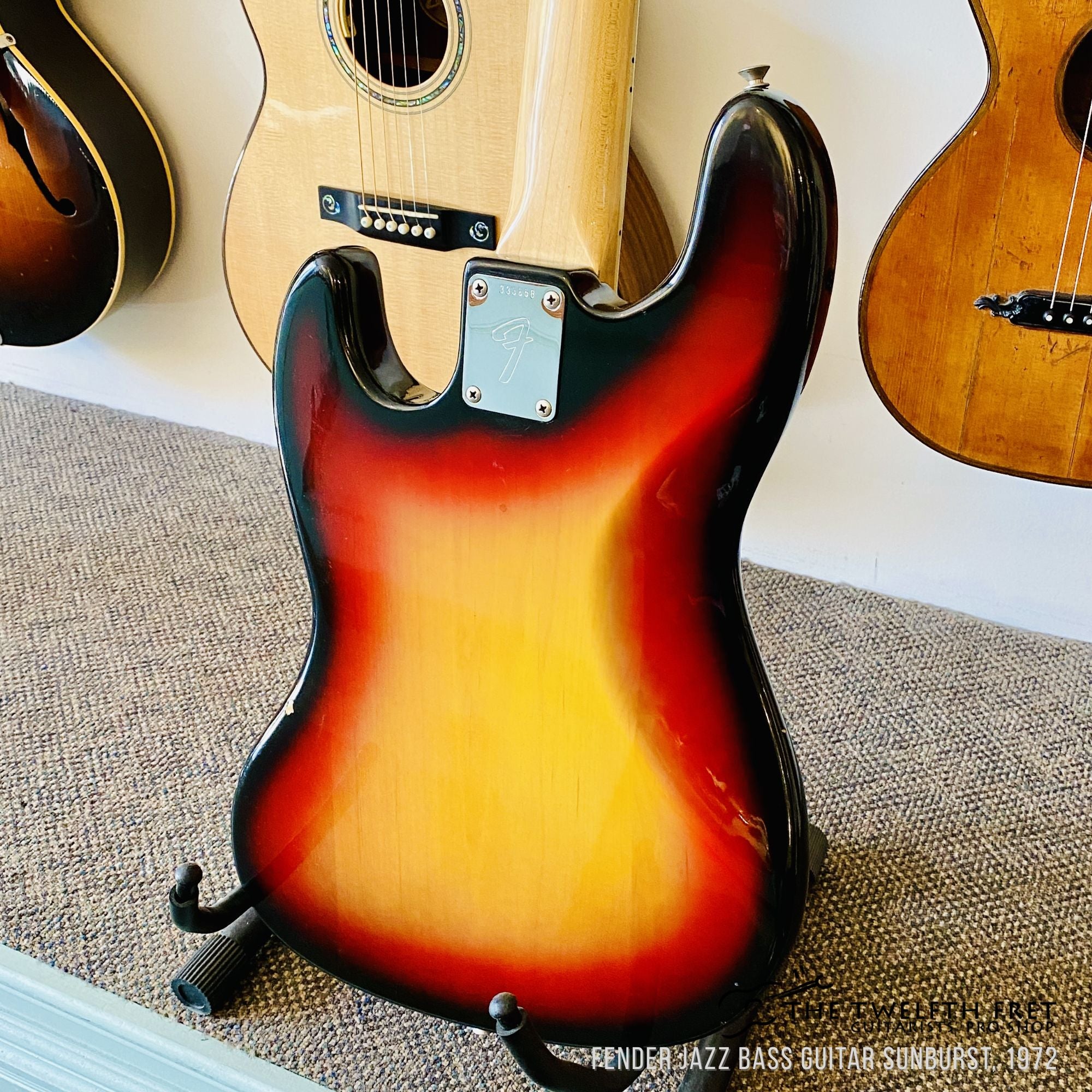 Fender Jazz Bass Guitar Sunburst, 1972 - The Twelfth Fret