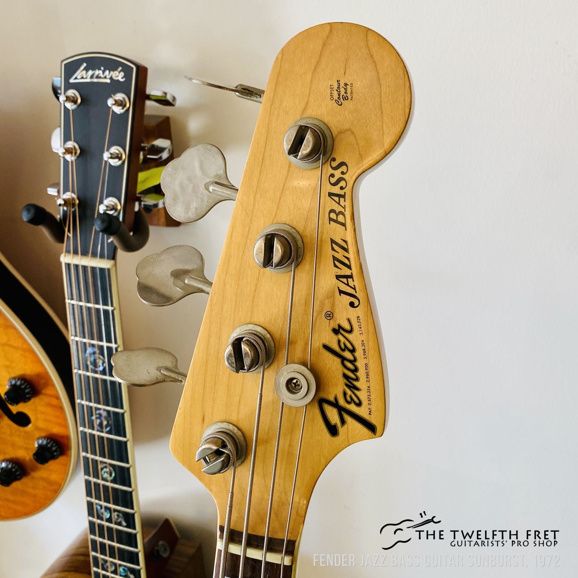 Fender Jazz Bass Guitar Sunburst, 1972 - The Twelfth Fret