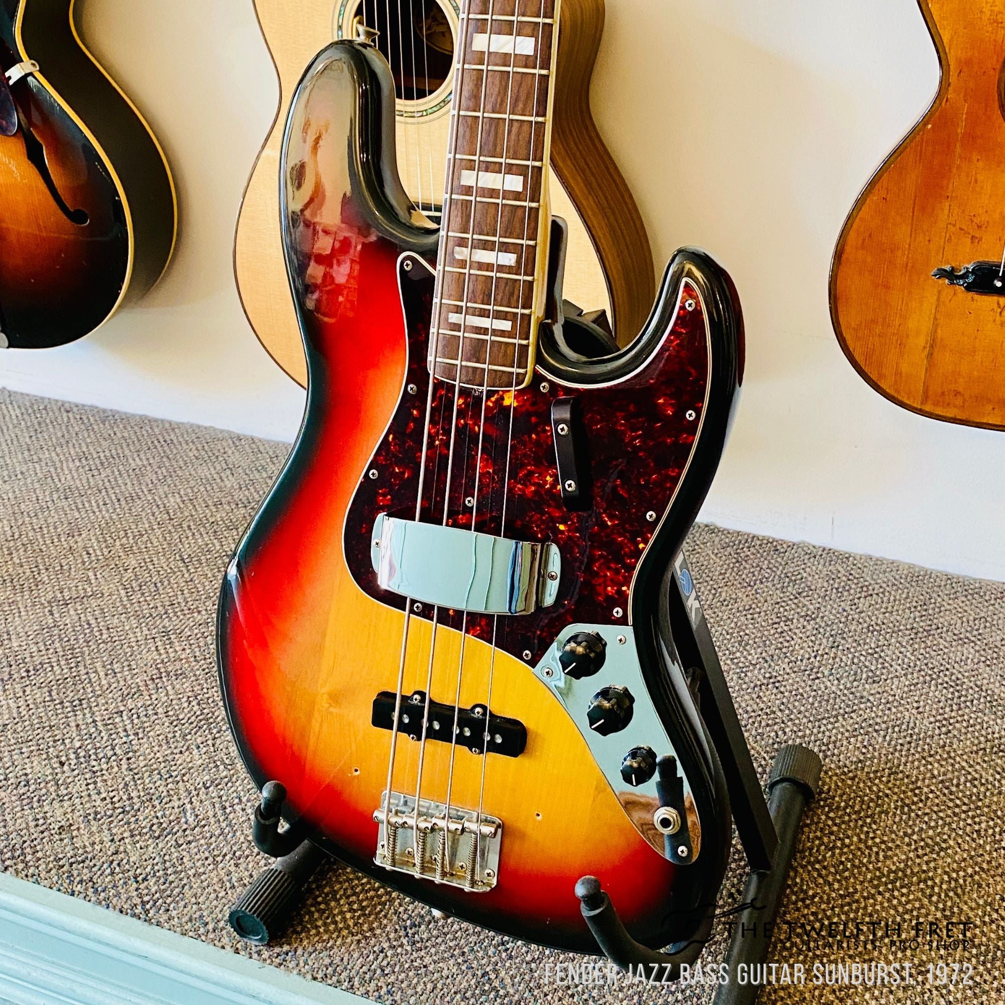 Fender Jazz Bass Guitar Sunburst, 1972 - The Twelfth Fret