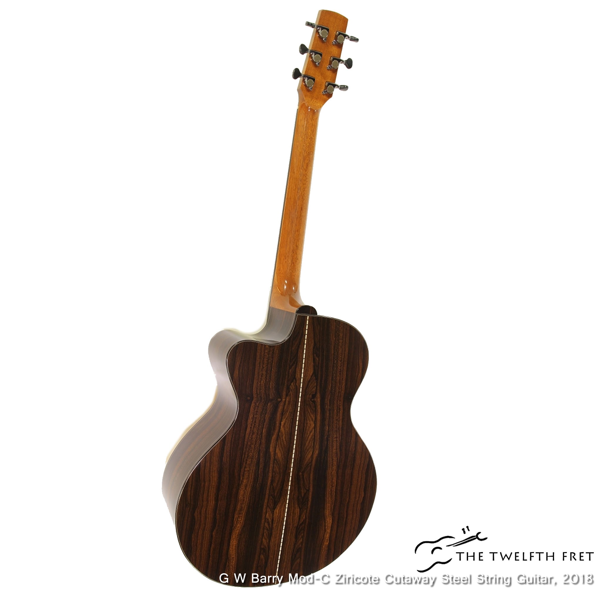 G W Barry Mod-C Ziricote Cutaway Steel String Guitar, 2018