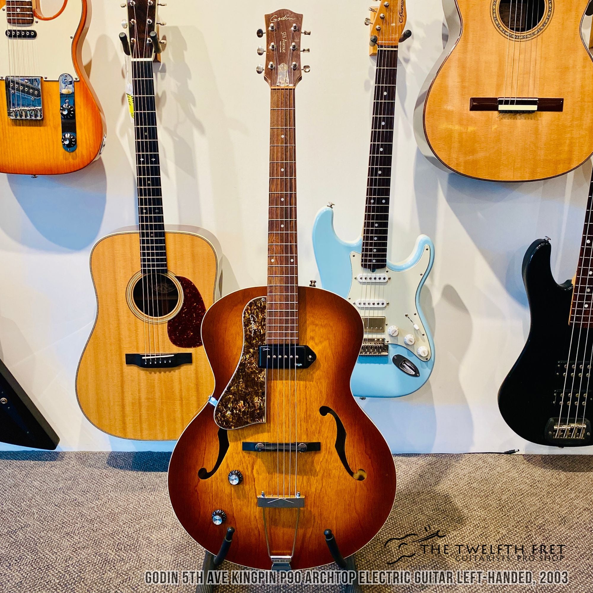Godin 5th Ave Kingpin P90 Archtop Electric Guitar Left-Handed, 2003 - The Twelfth Fret