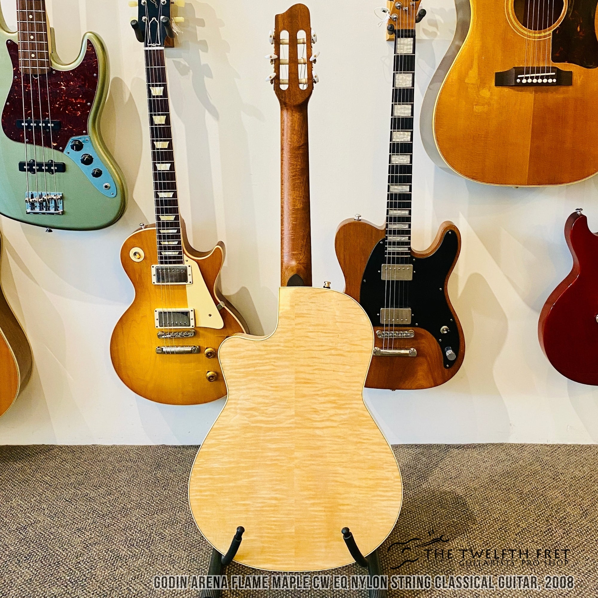 Godin Arena Flame Maple CW EQ Nylon String Classical Guitar, 2008 - The Twelfth Fret