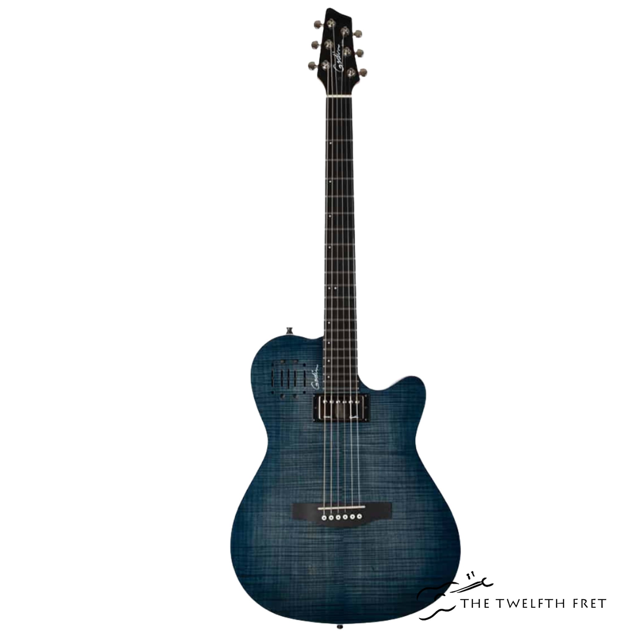 Godin A6 Ultra Denim Blue Flame Electric Guitar - The Twelfth Fret