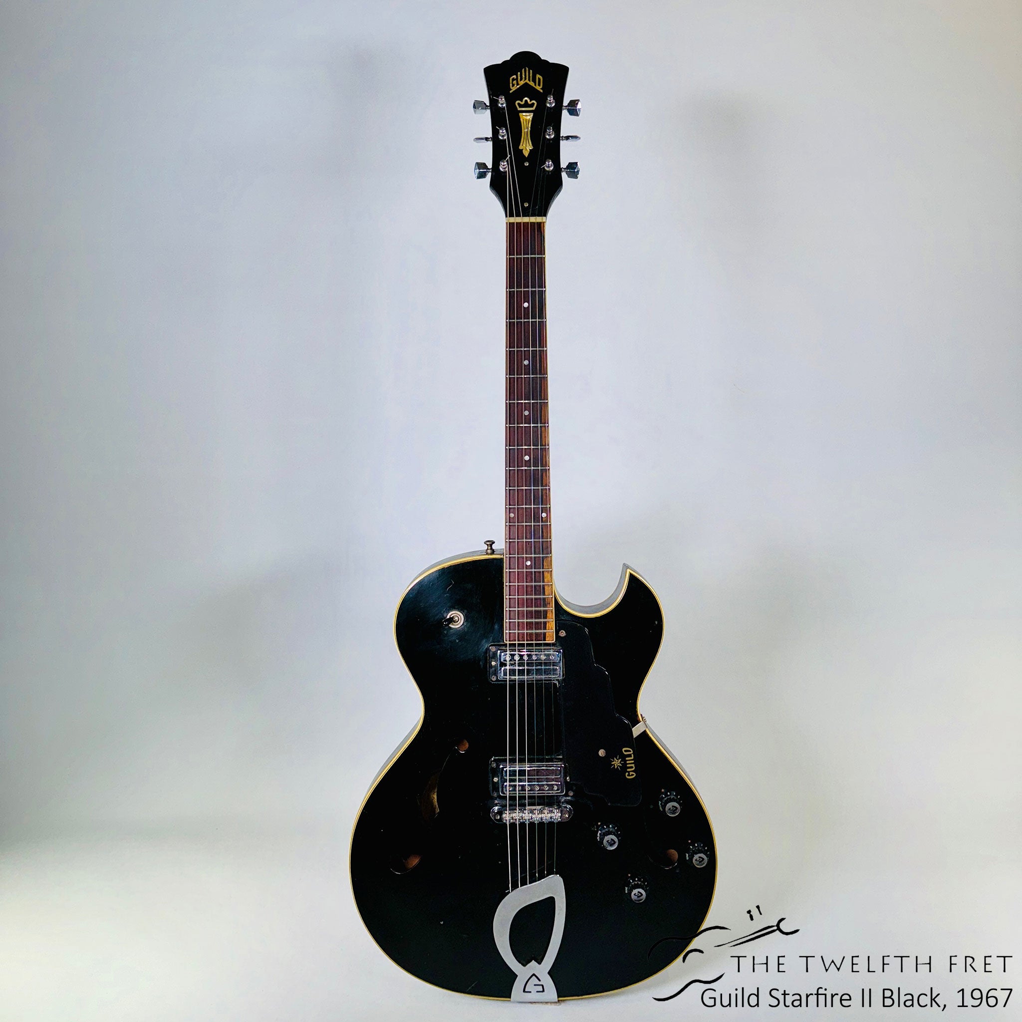 Guild Starfire II Electric Guitar Black, 1967 [USED] - The Twelfth Fret