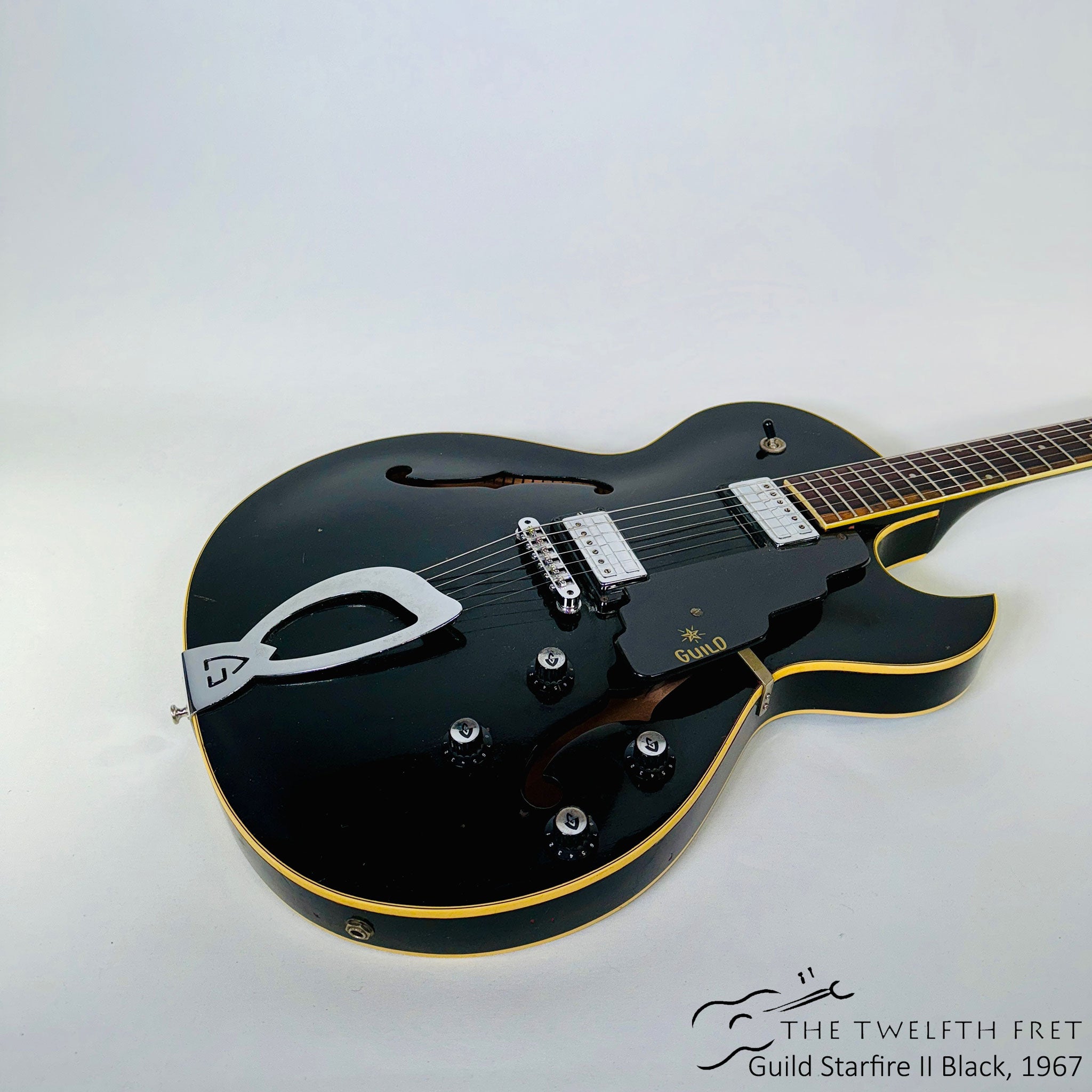 Guild Starfire II Electric Guitar Black, 1967 [USED] - The Twelfth Fret