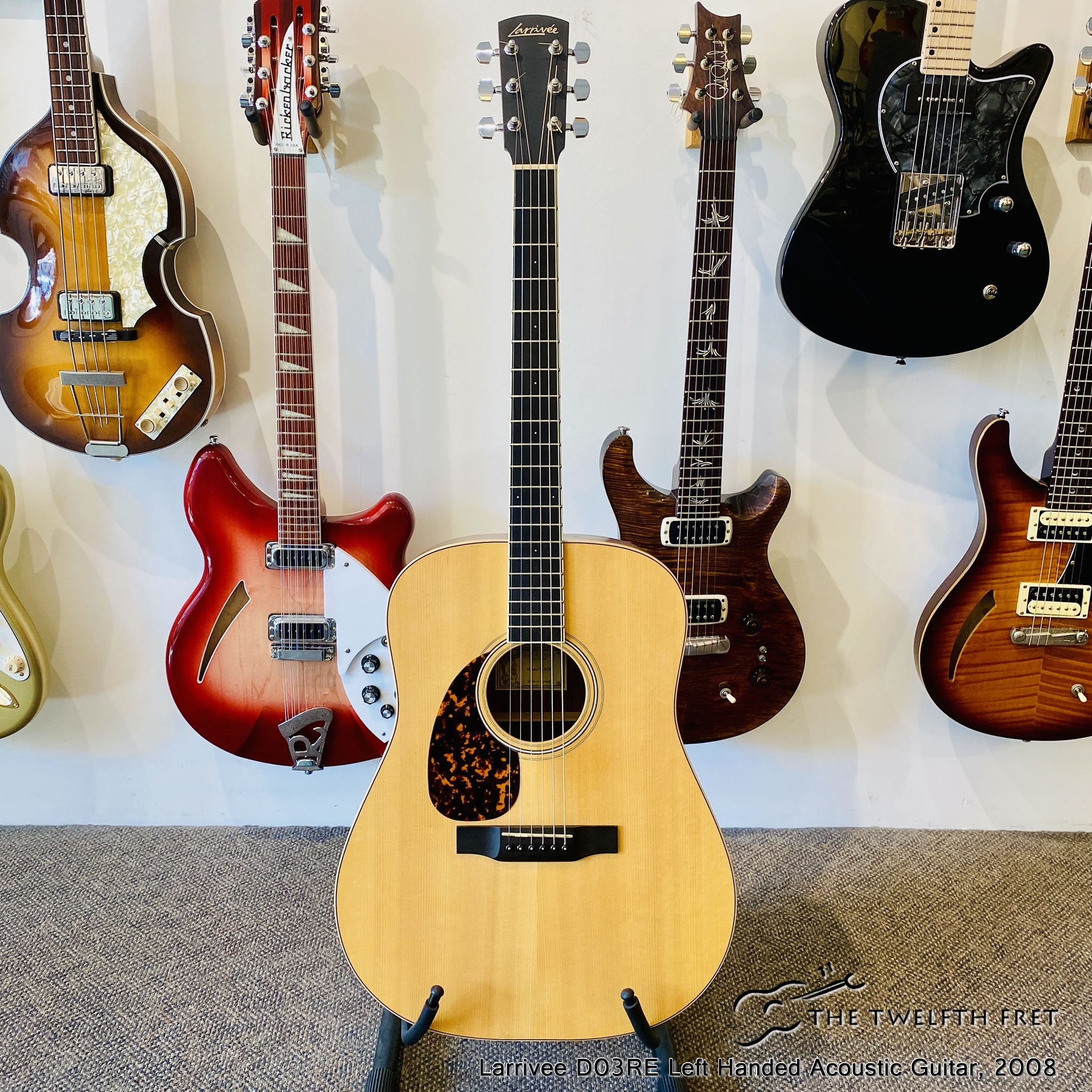 Larrivee D03RE Left Handed Acoustic Guitar, 2008 - The Twelfth Fret