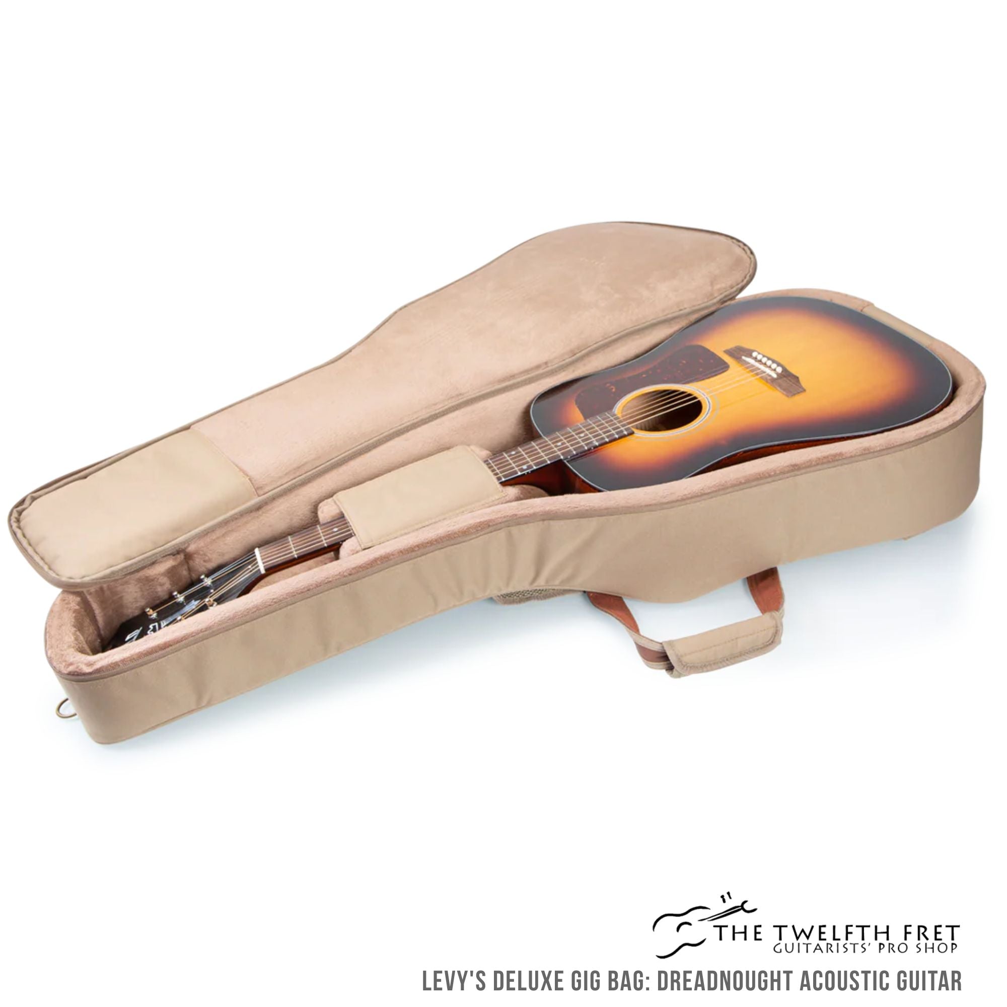 Levy's Deluxe Gig Bag - Dreadnought Acoustic Guitar - The Twelfth Fret